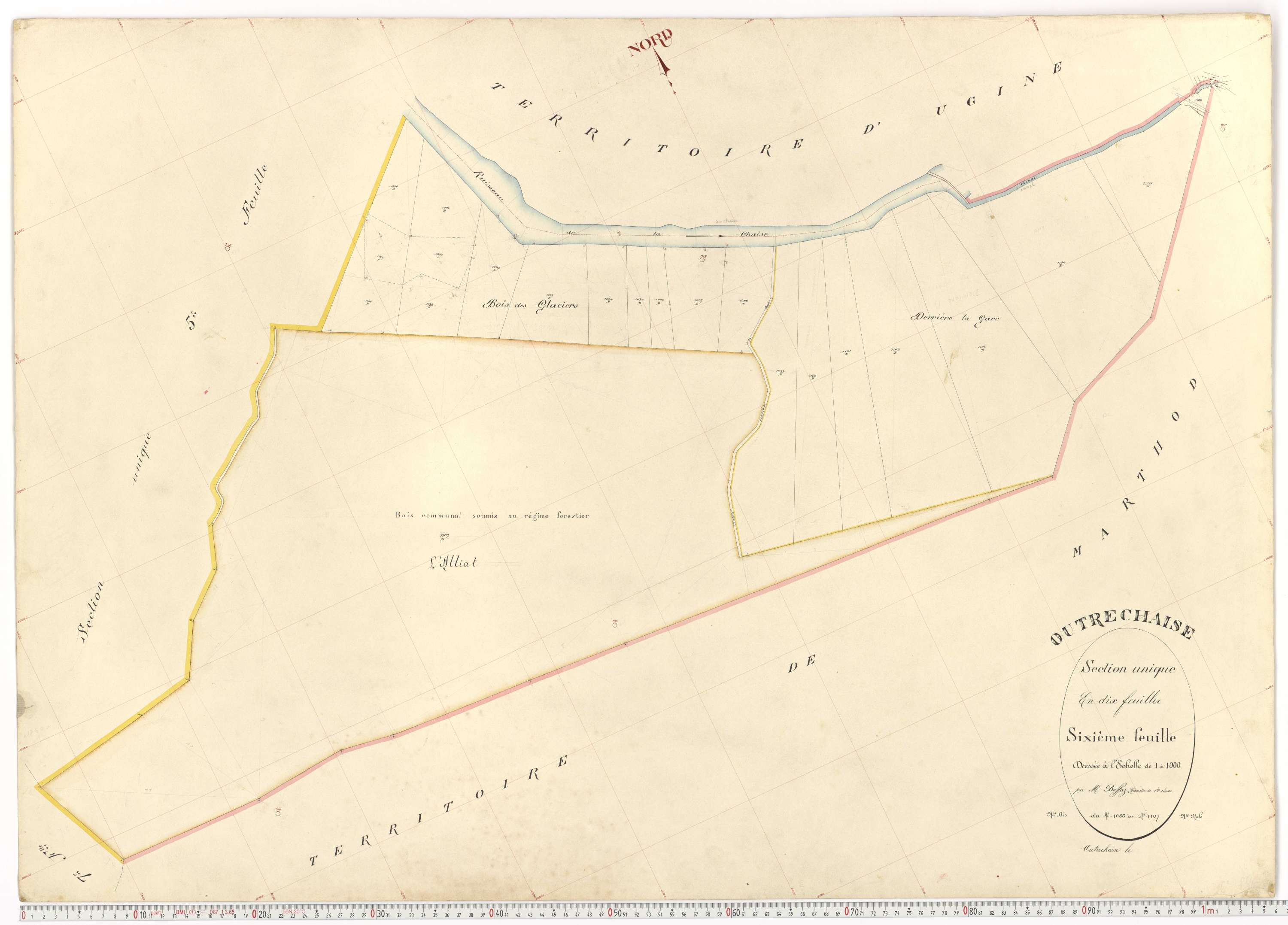 Ugine - Plans cadastraux du premier cadastre français.