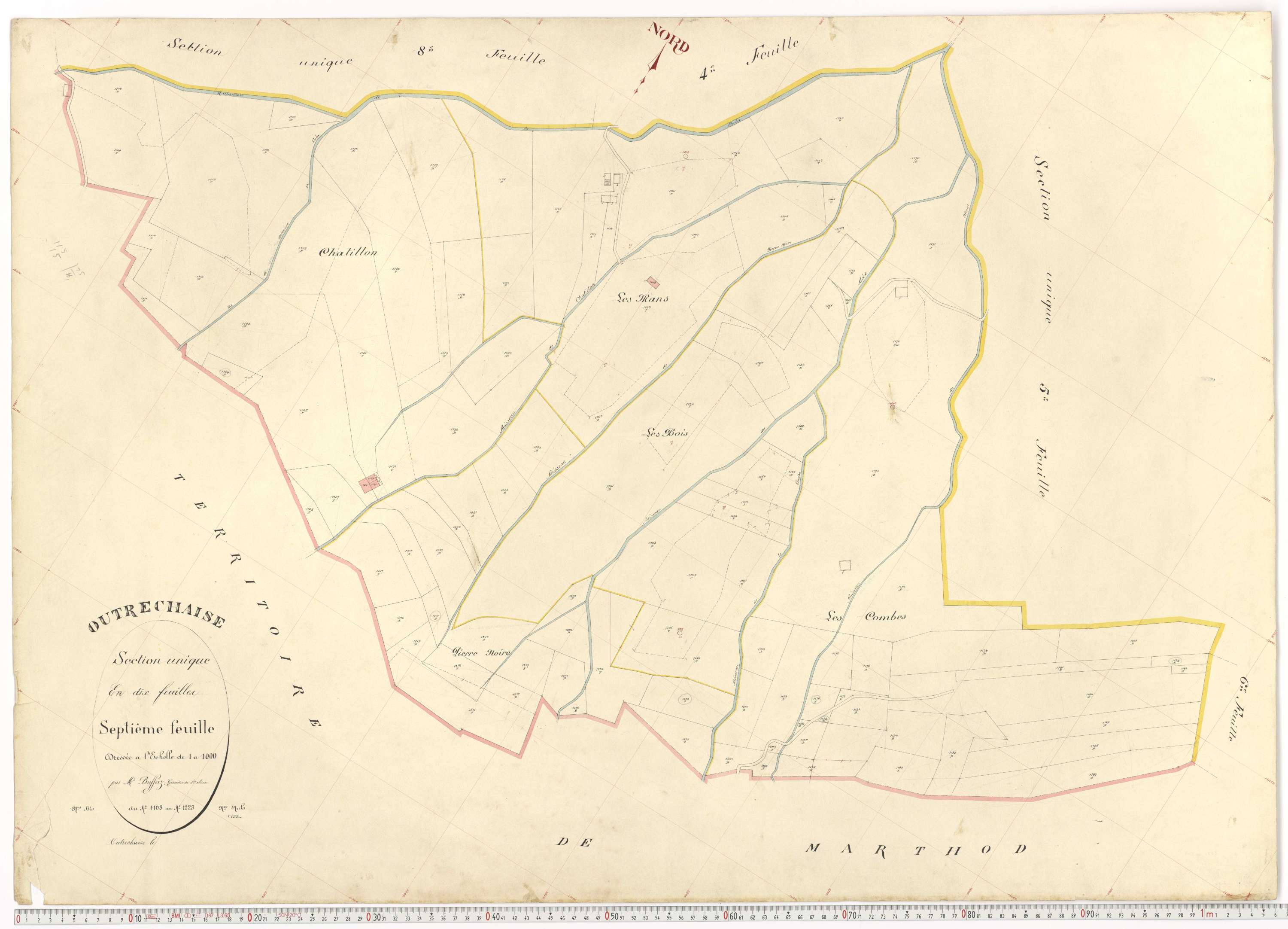 Ugine - Plans cadastraux du premier cadastre français.
