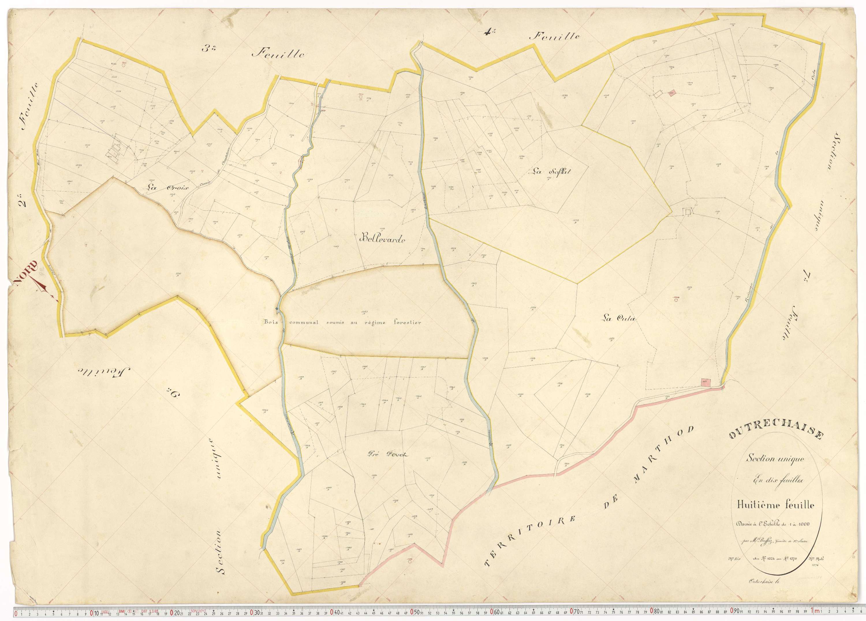 Ugine - Plans cadastraux du premier cadastre français.