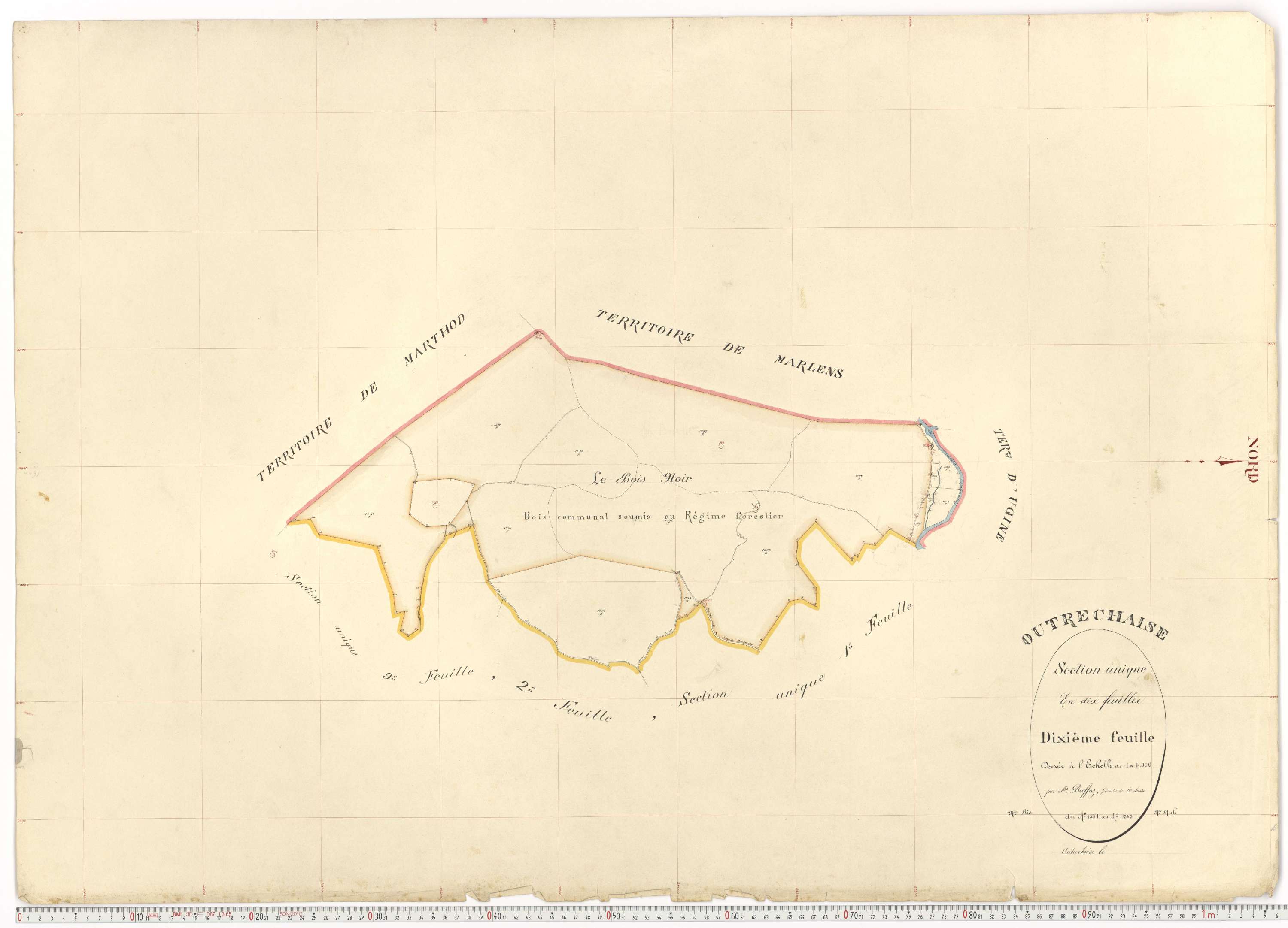 Ugine - Plans cadastraux du premier cadastre français.
