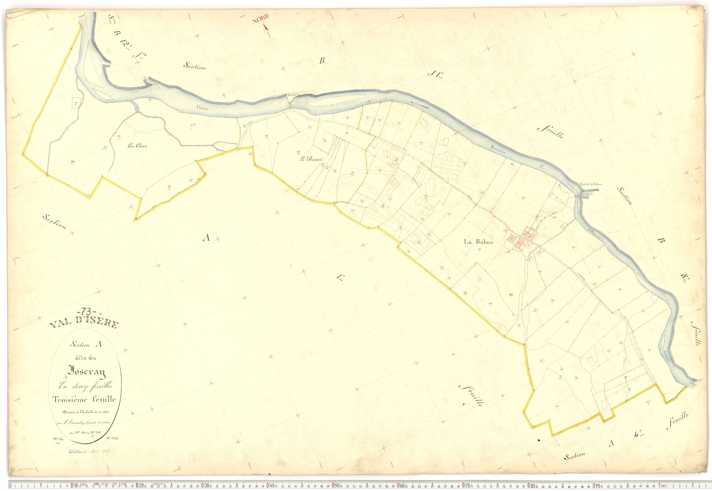 Val-d'Isère - Plans cadastraux du premier cadastre français.