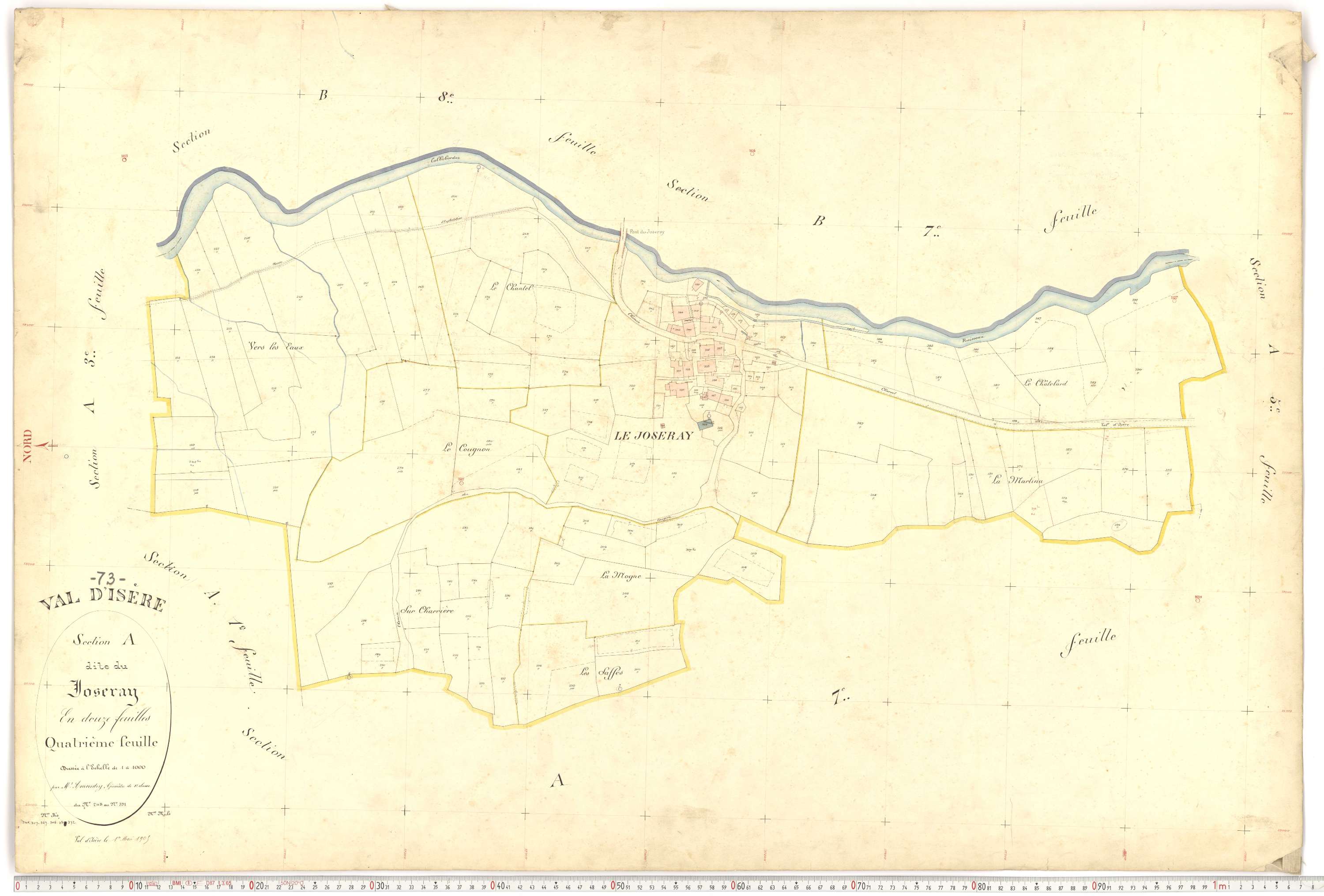 Val-d'Isère - Plans cadastraux du premier cadastre français.