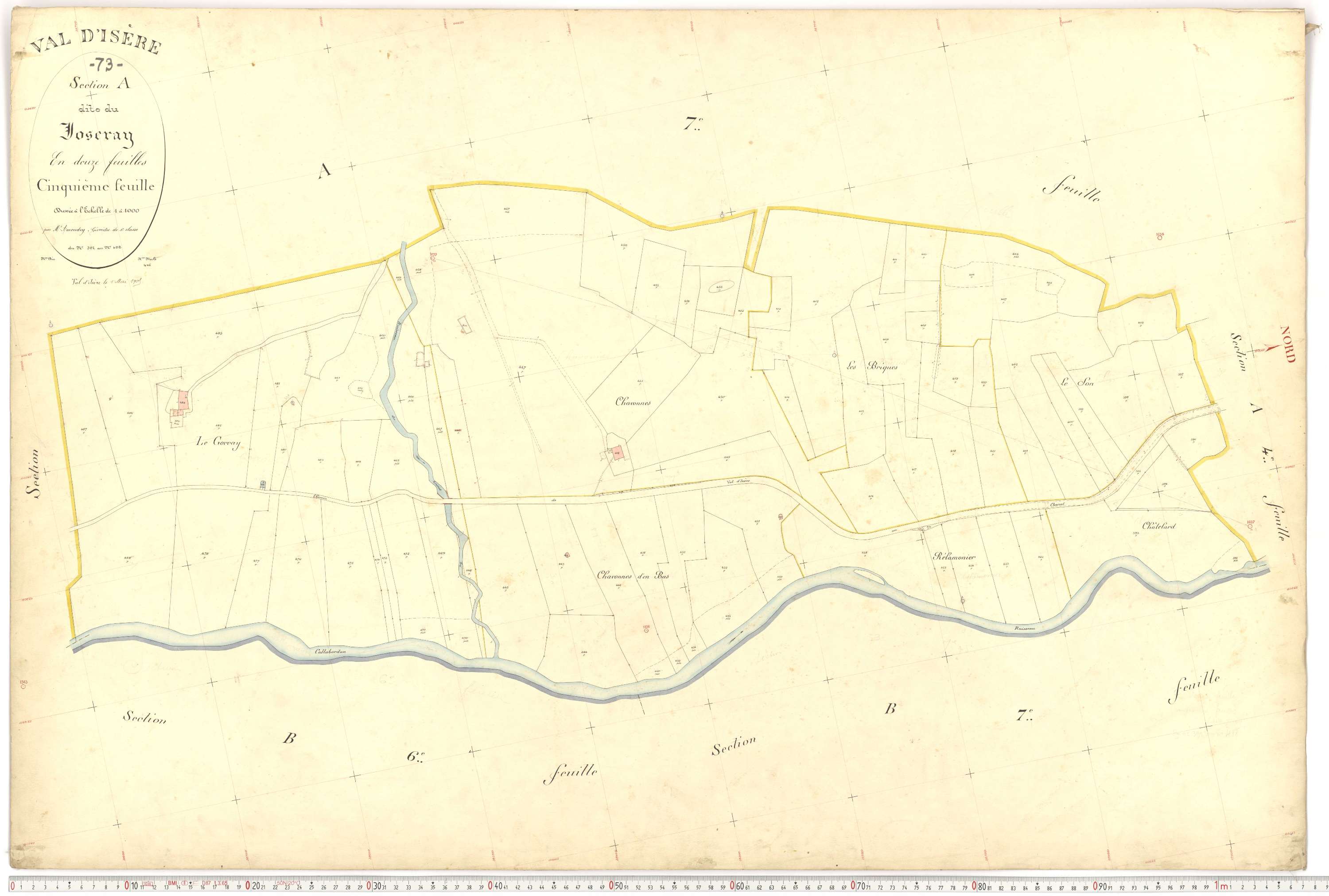 Val-d'Isère - Plans cadastraux du premier cadastre français.