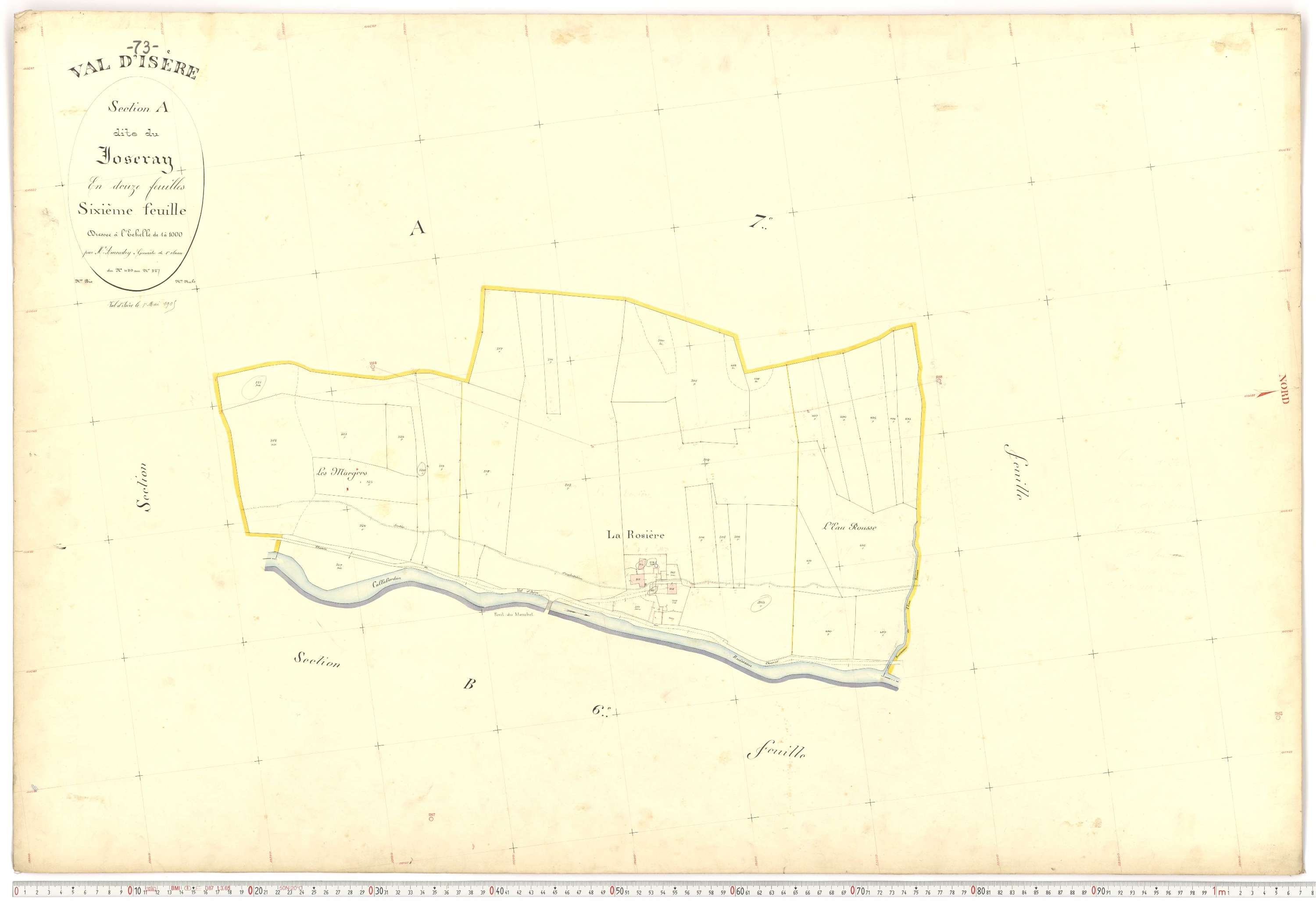 Val-d'Isère - Plans cadastraux du premier cadastre français.