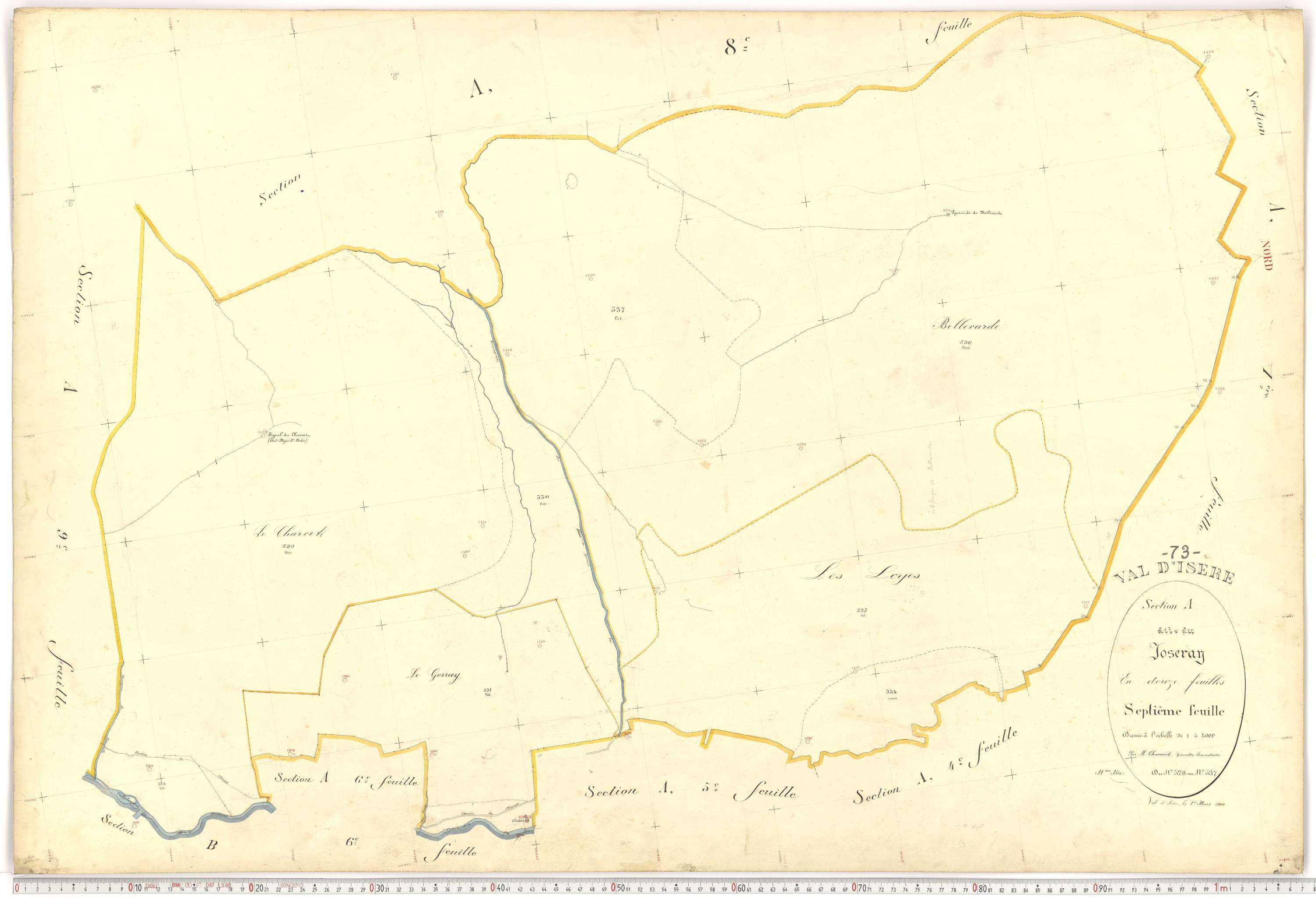 Val-d'Isère - Plans cadastraux du premier cadastre français.