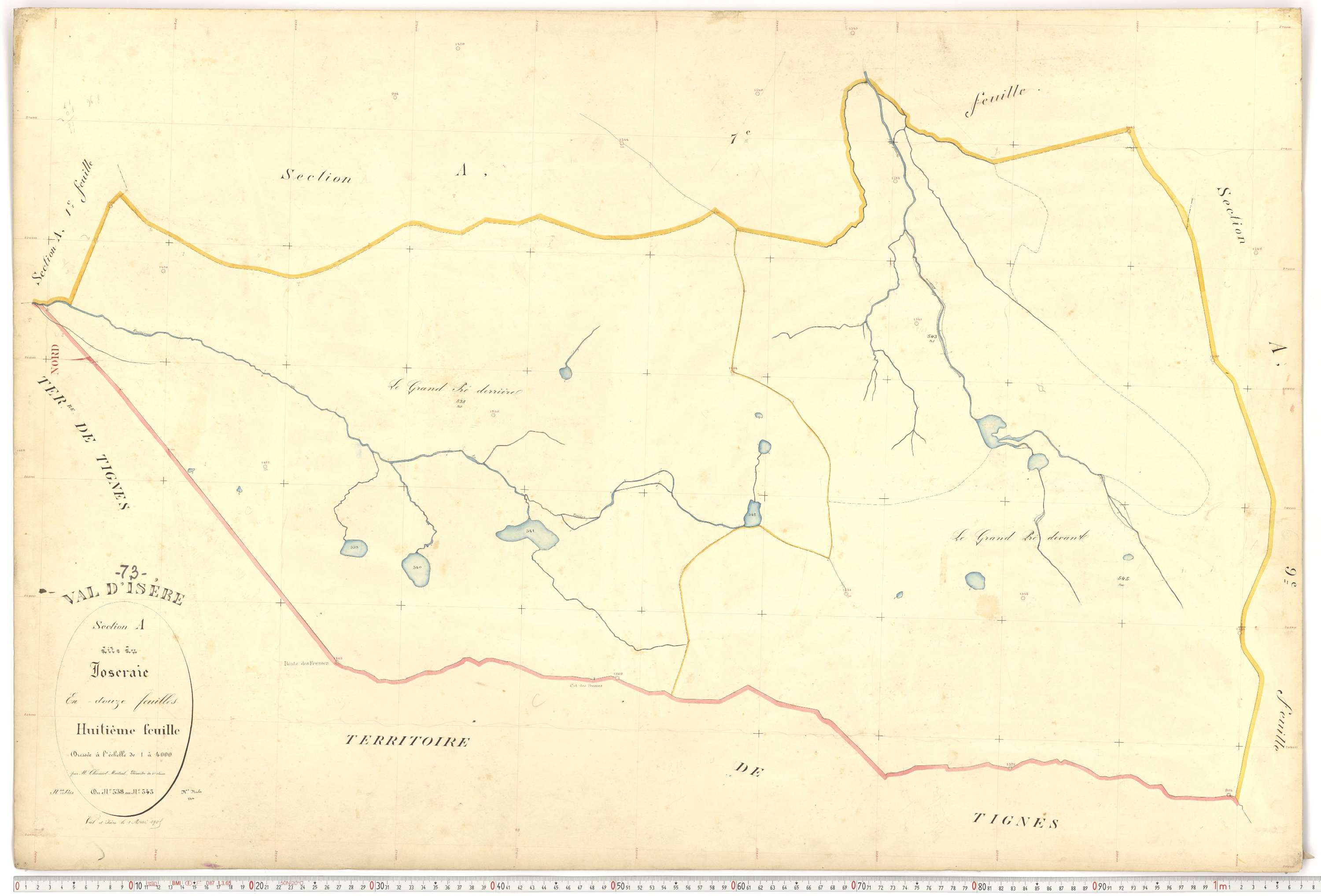 Val-d'Isère - Plans cadastraux du premier cadastre français.