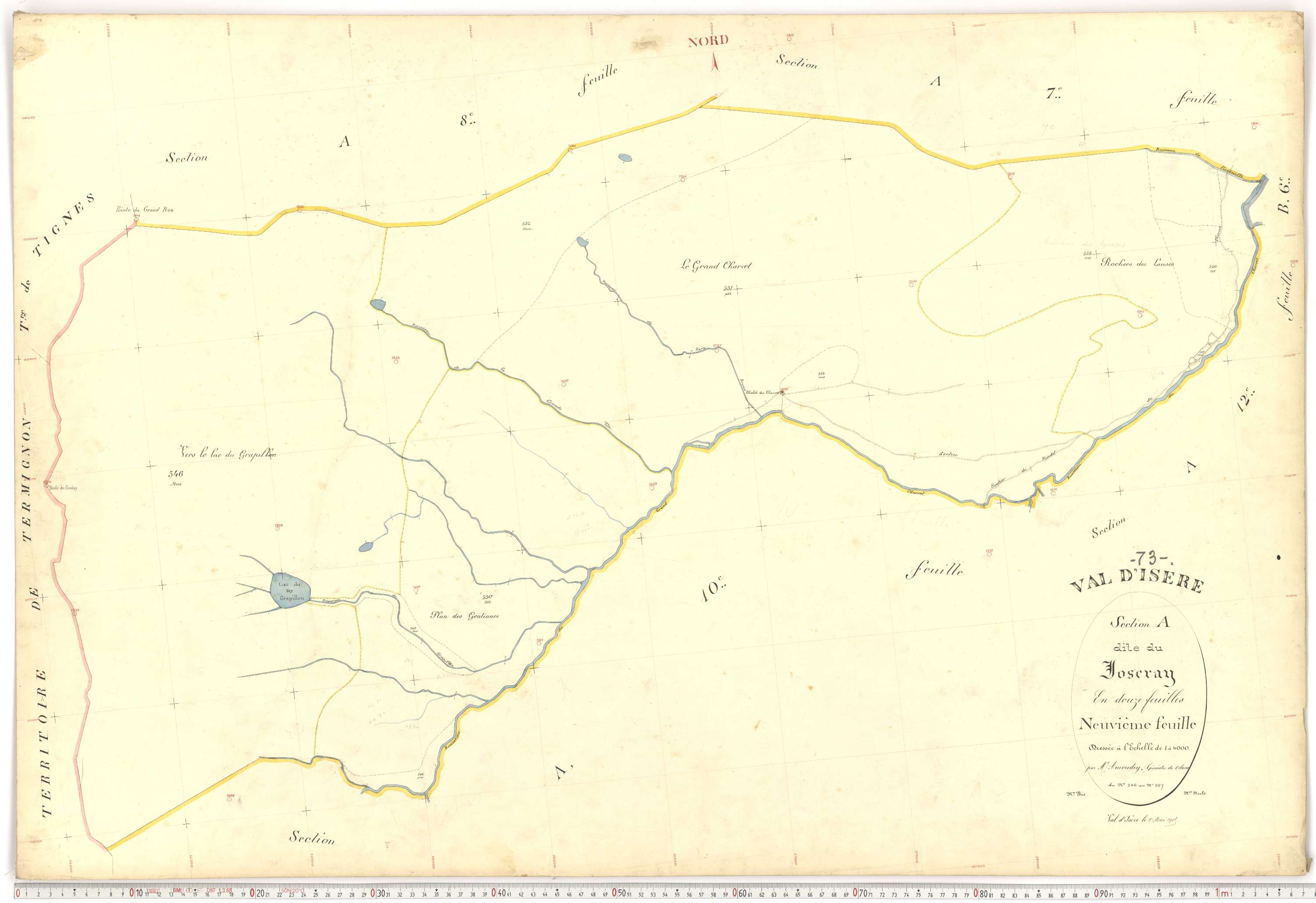 Val-d'Isère - Plans cadastraux du premier cadastre français.