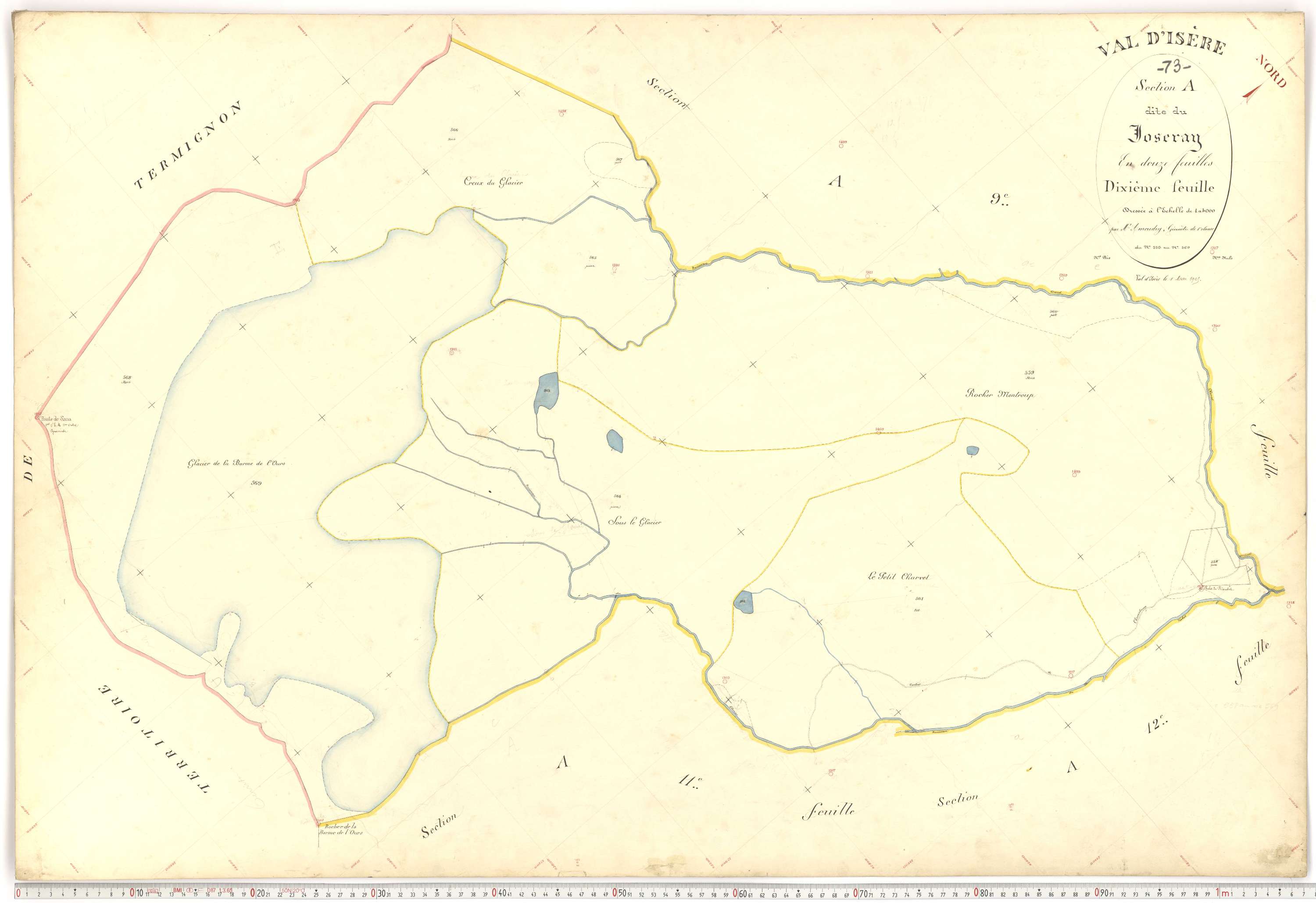 Val-d'Isère - Plans cadastraux du premier cadastre français.