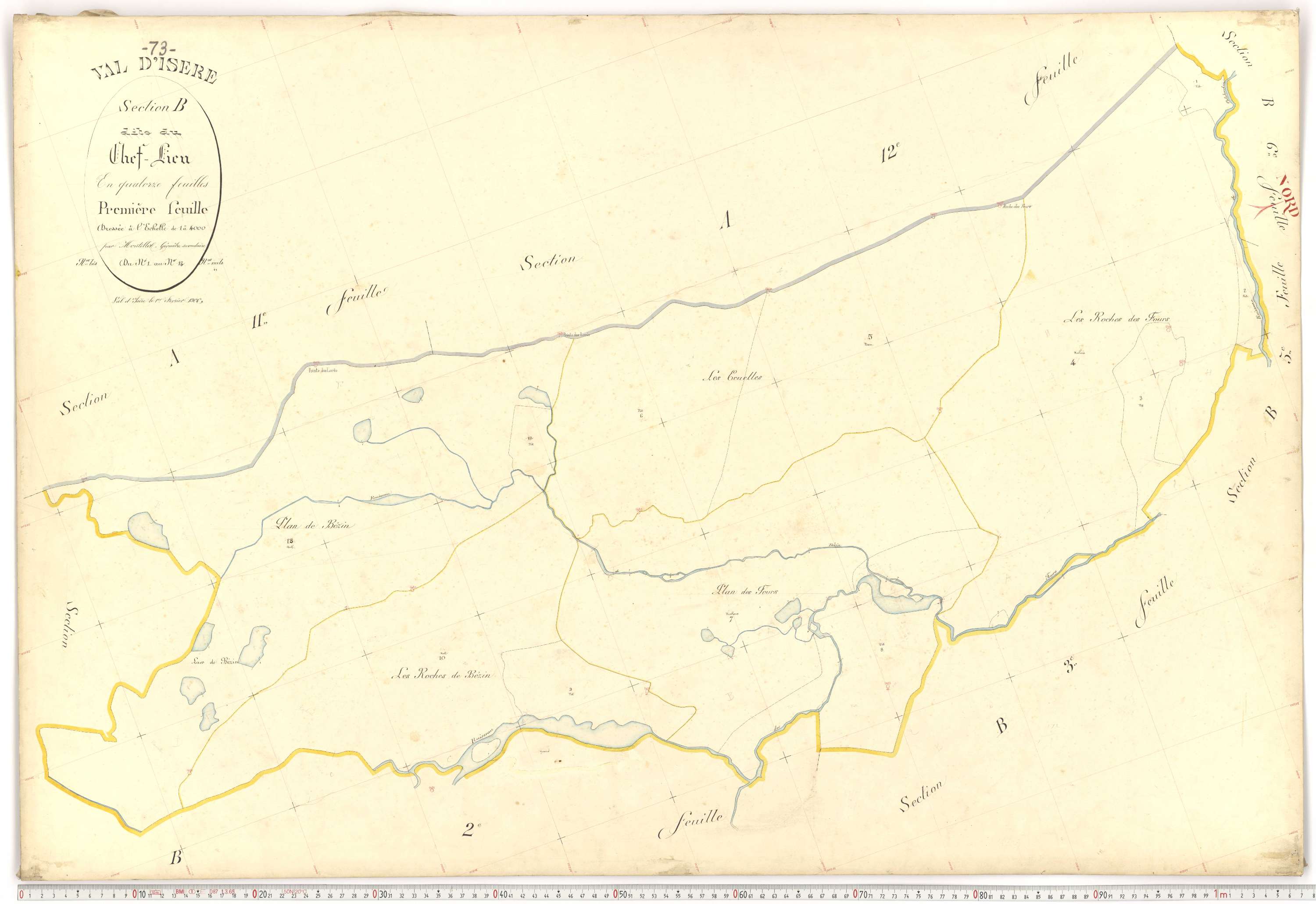 Val-d'Isère - Plans cadastraux du premier cadastre français.