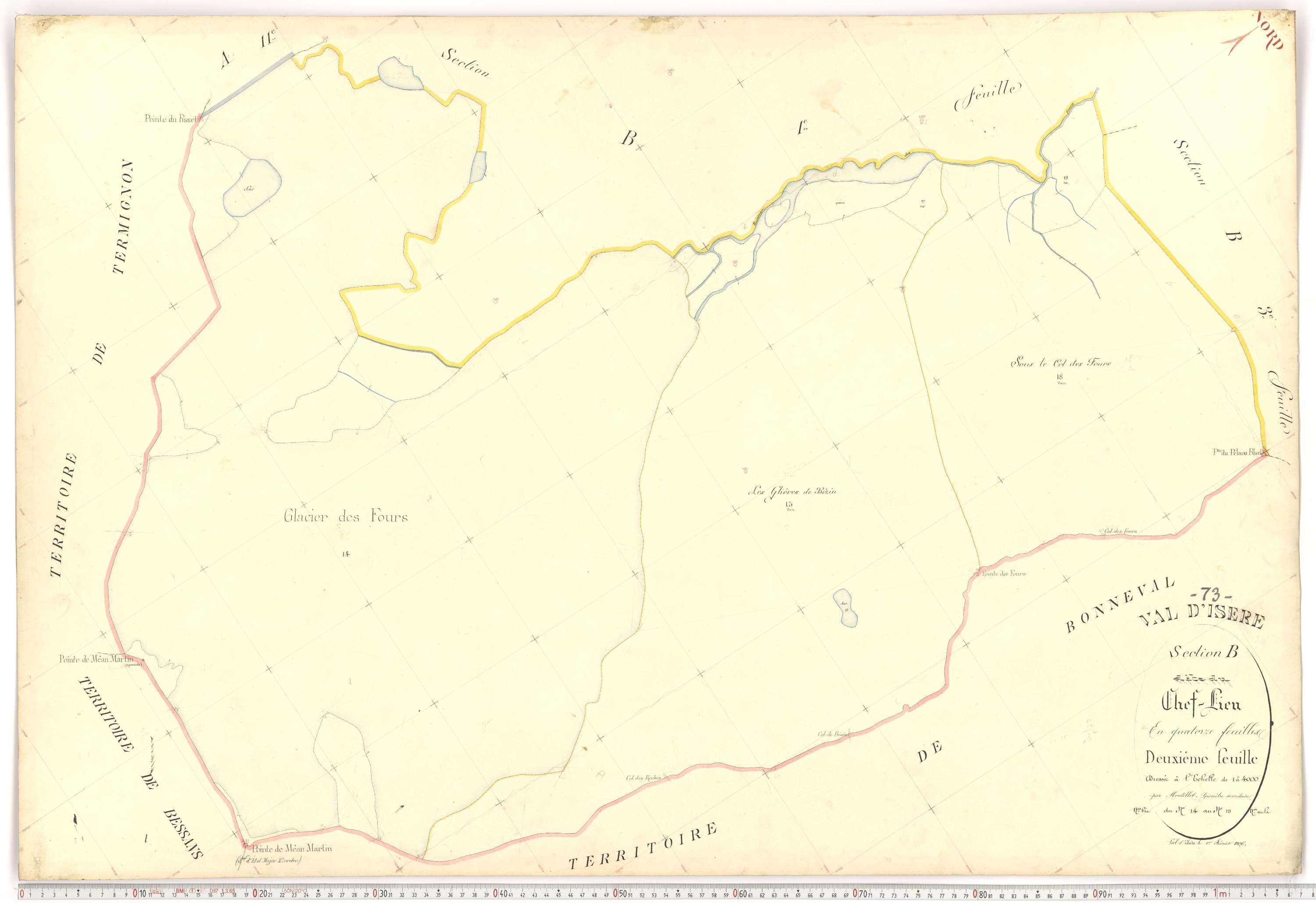 Val-d'Isère - Plans cadastraux du premier cadastre français.