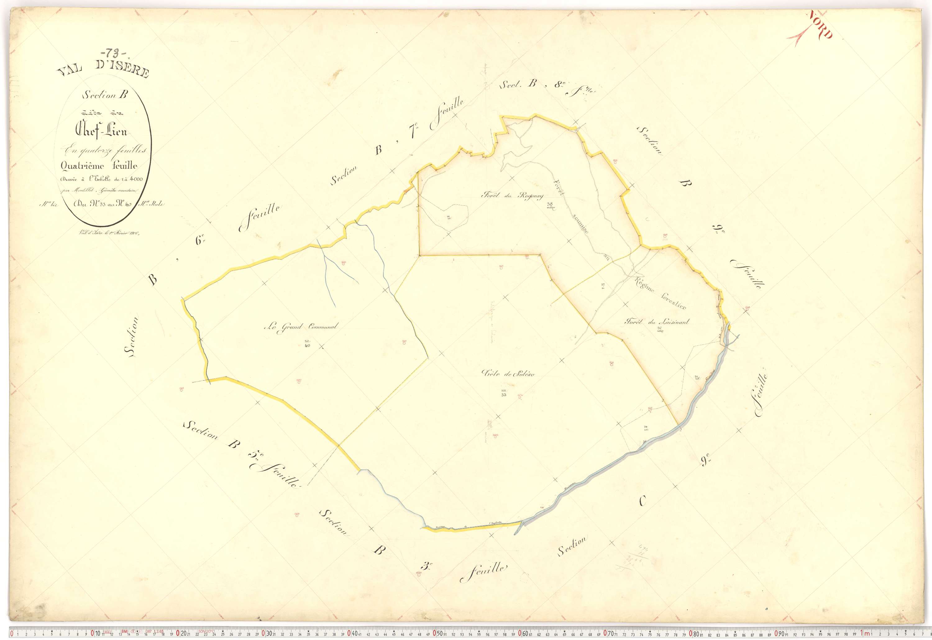 Val-d'Isère - Plans cadastraux du premier cadastre français.