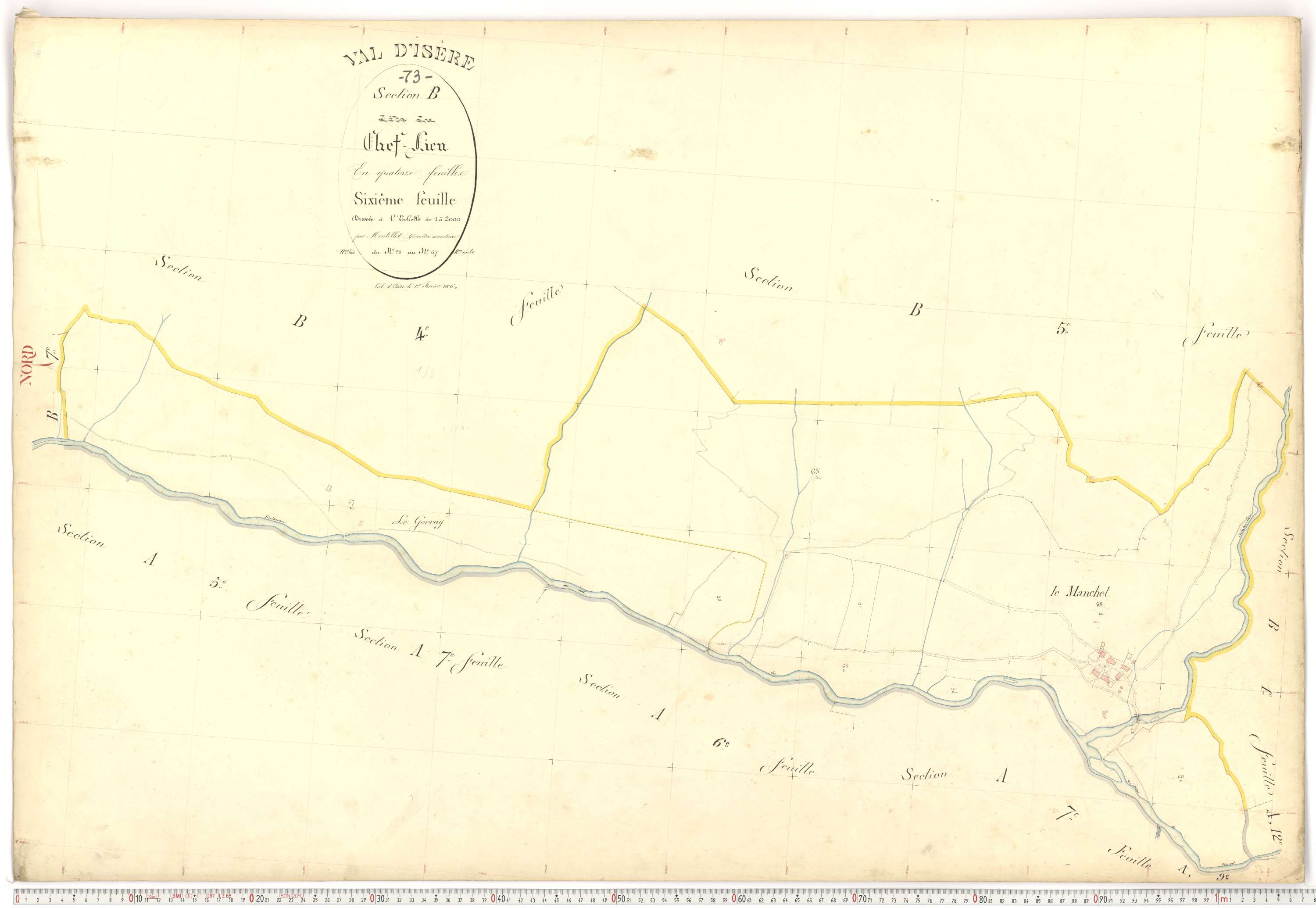 Val-d'Isère - Plans cadastraux du premier cadastre français.