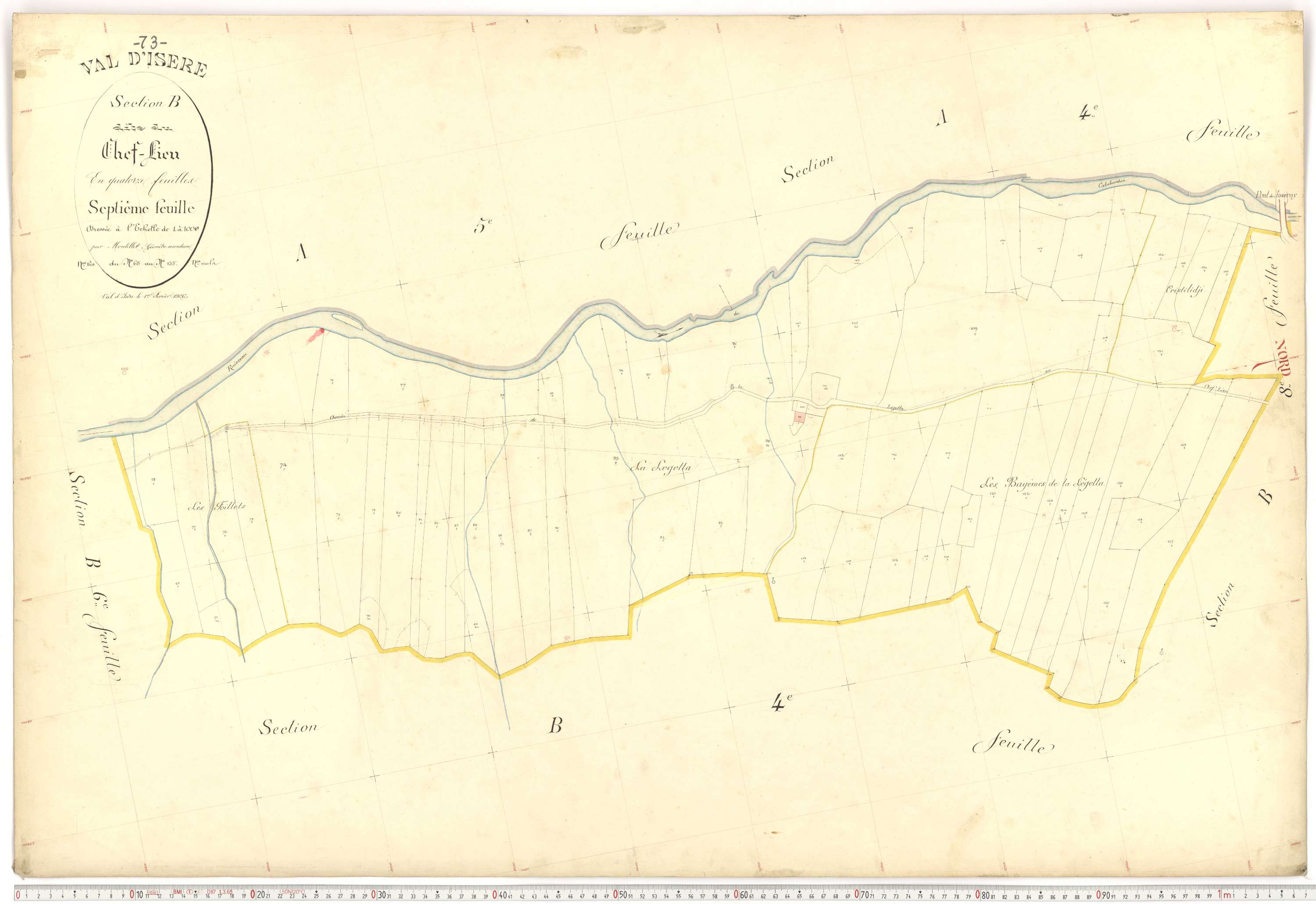 Val-d'Isère - Plans cadastraux du premier cadastre français.