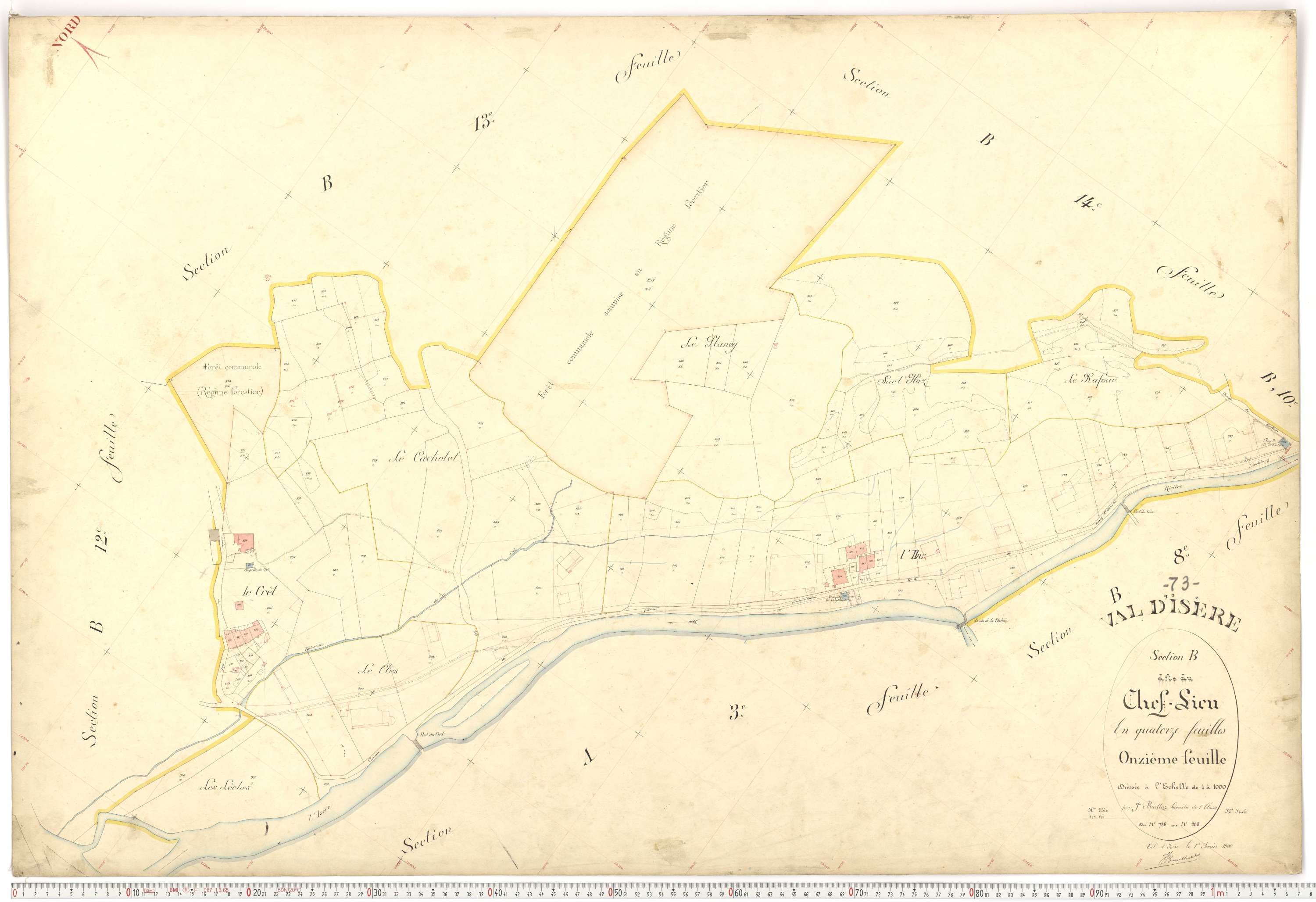 Val-d'Isère - Plans cadastraux du premier cadastre français.