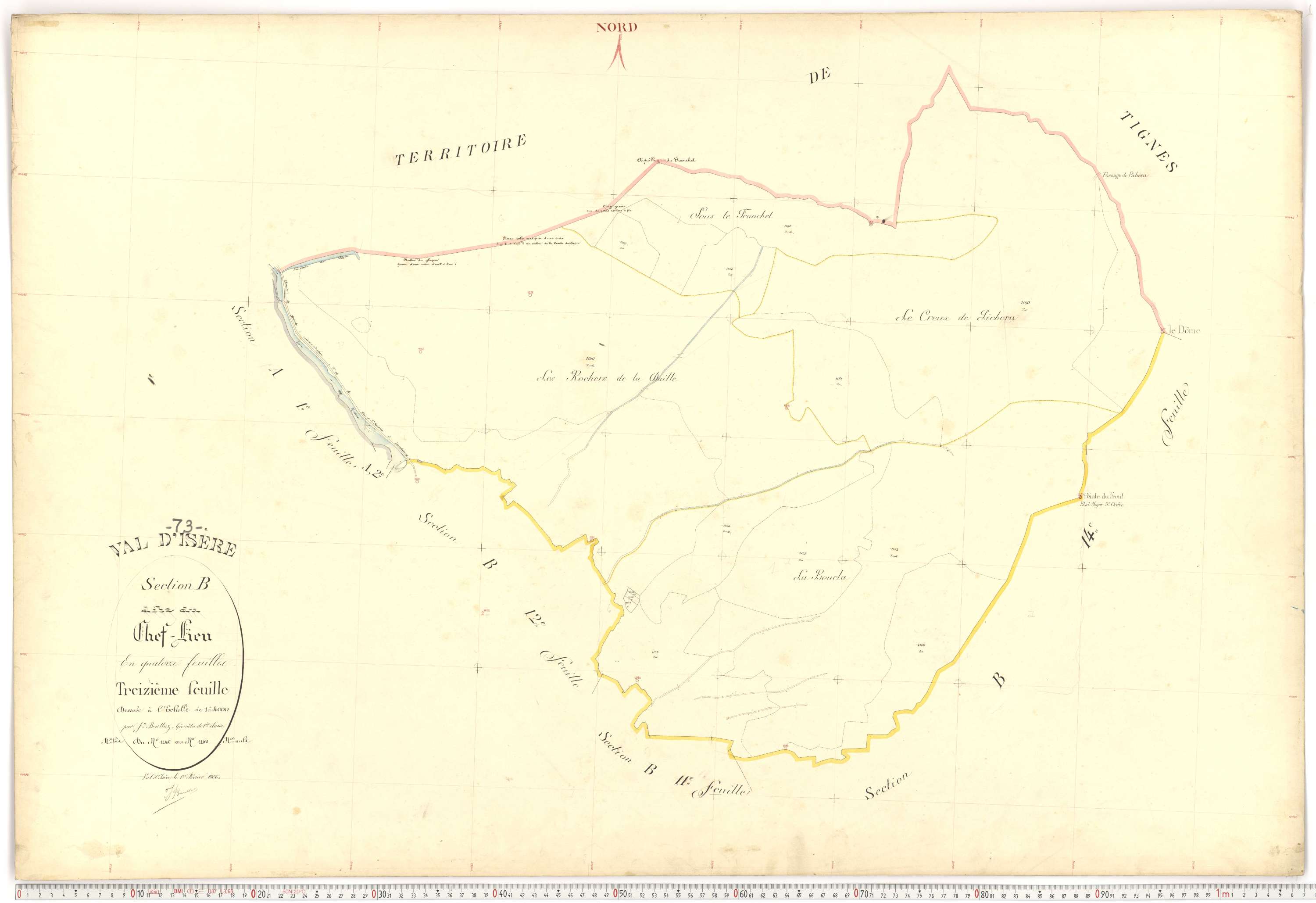Val-d'Isère - Plans cadastraux du premier cadastre français.