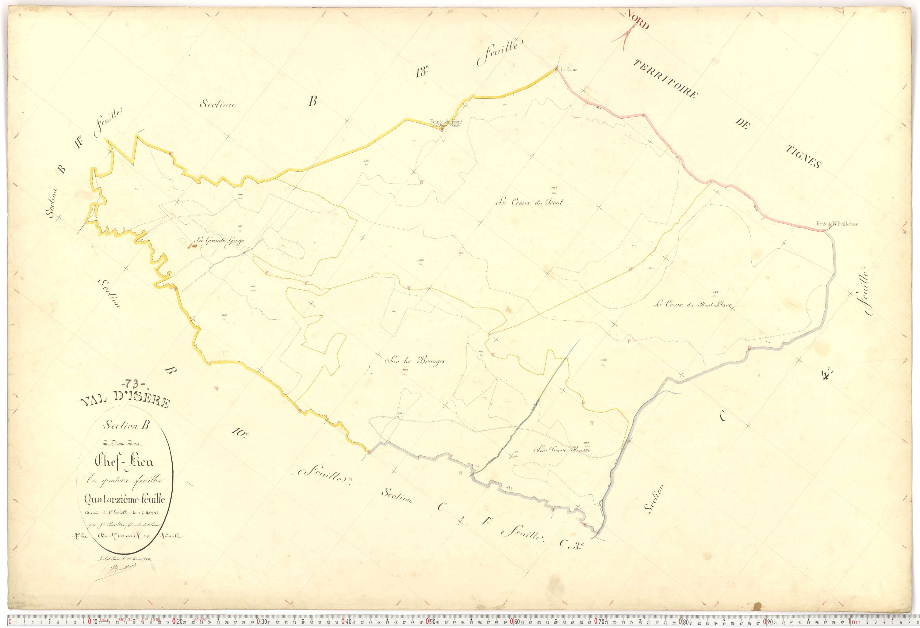 Val-d'Isère - Plans cadastraux du premier cadastre français.