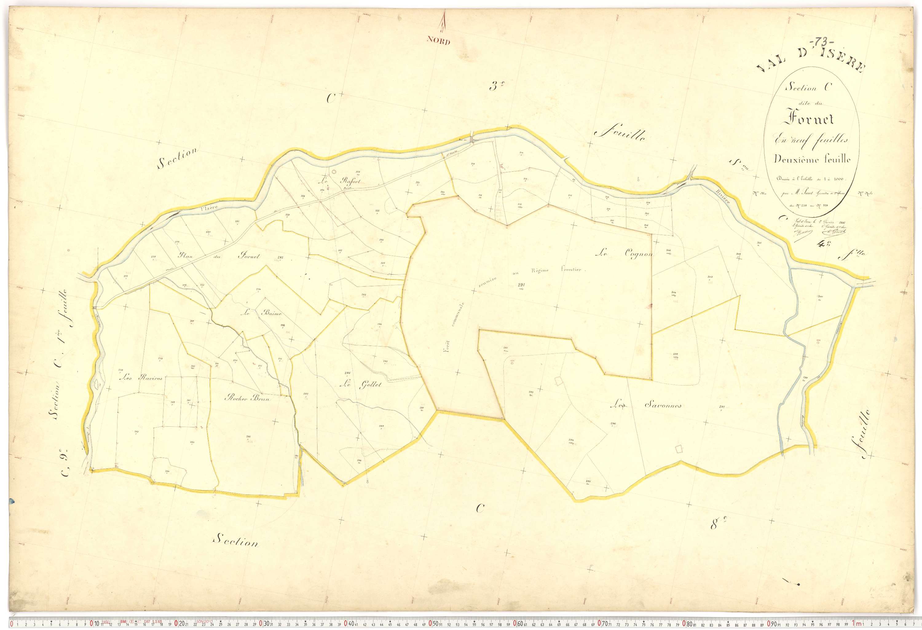 Val-d'Isère - Plans cadastraux du premier cadastre français.