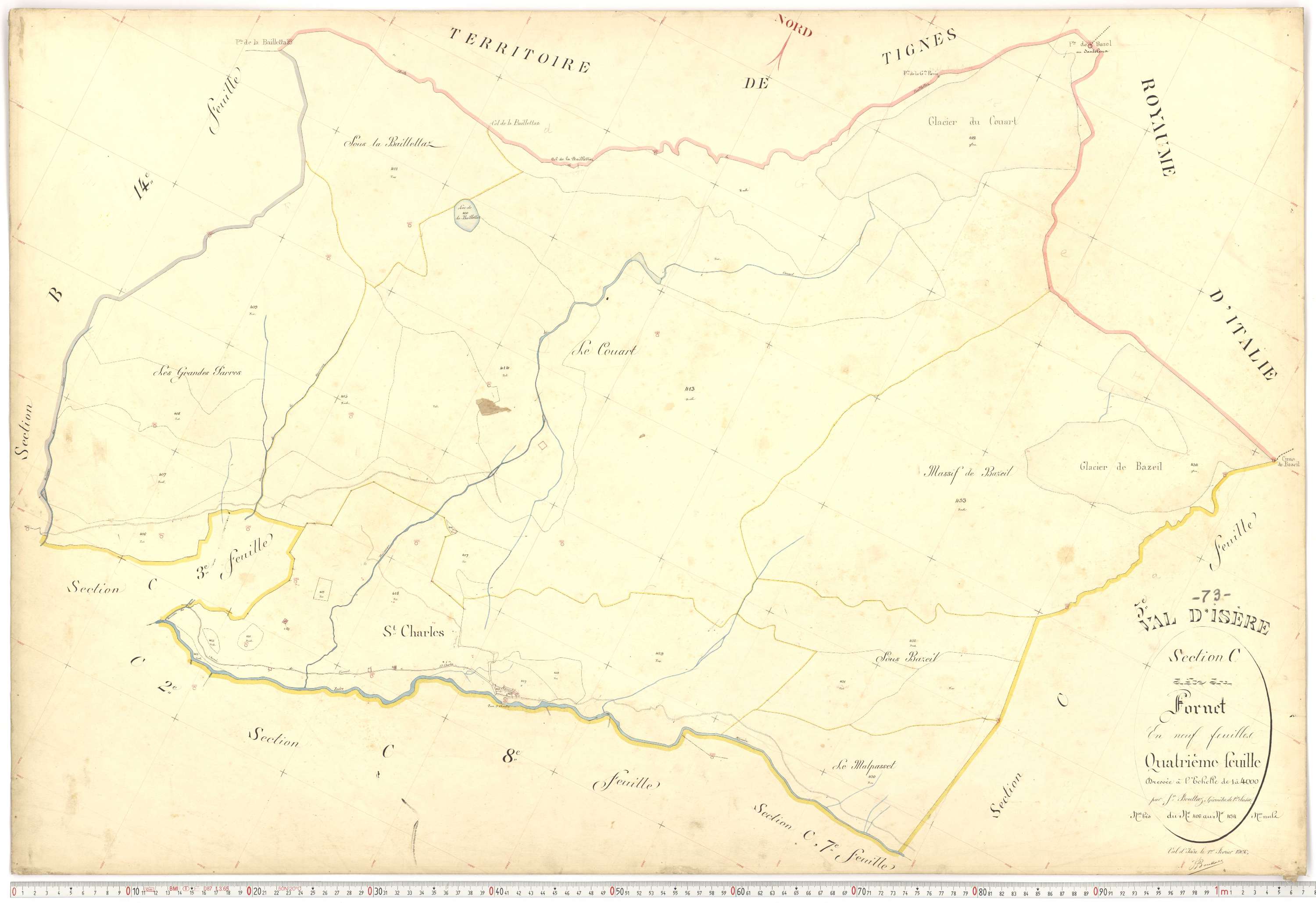 Val-d'Isère - Plans cadastraux du premier cadastre français.