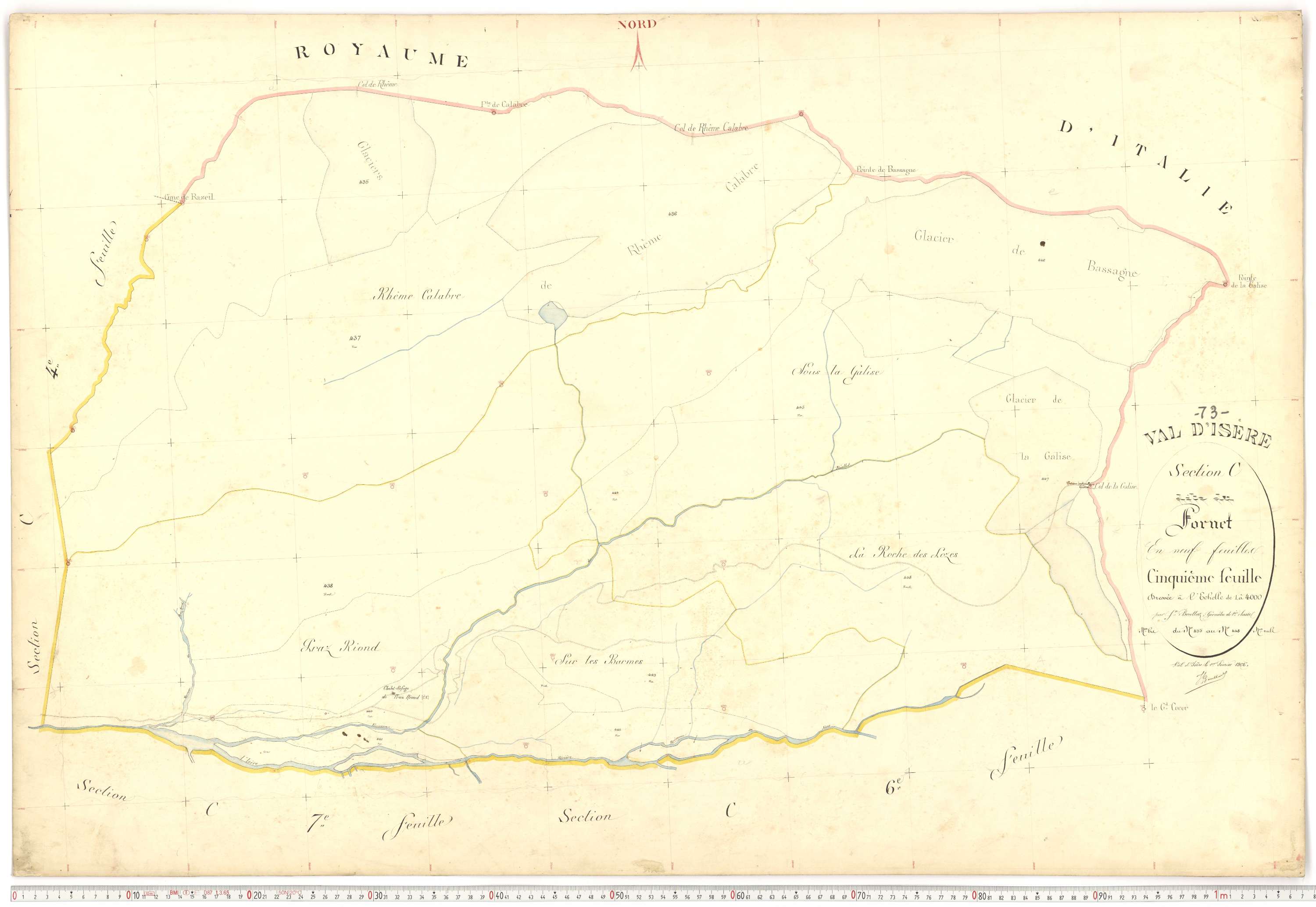 Val-d'Isère - Plans cadastraux du premier cadastre français.