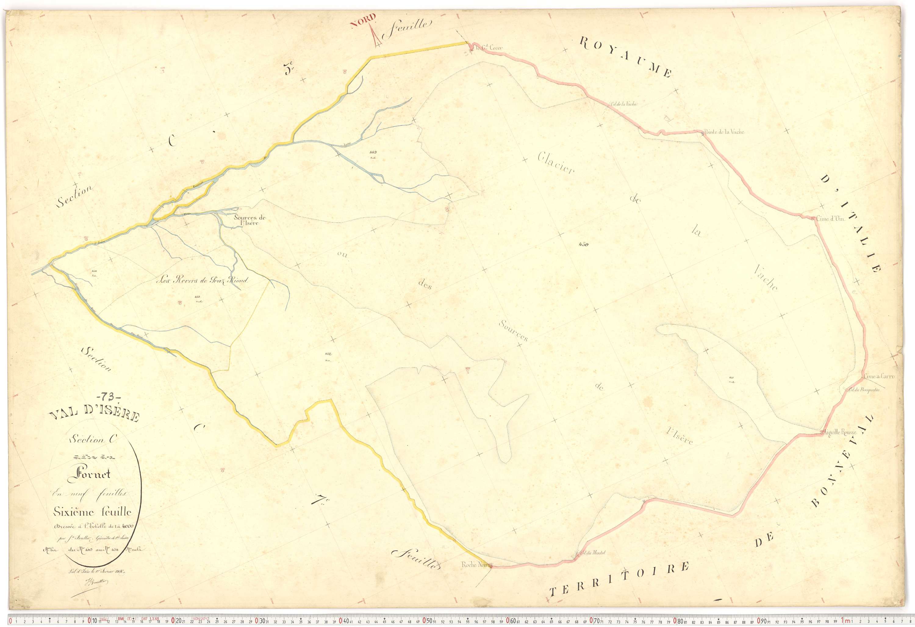 Val-d'Isère - Plans cadastraux du premier cadastre français.