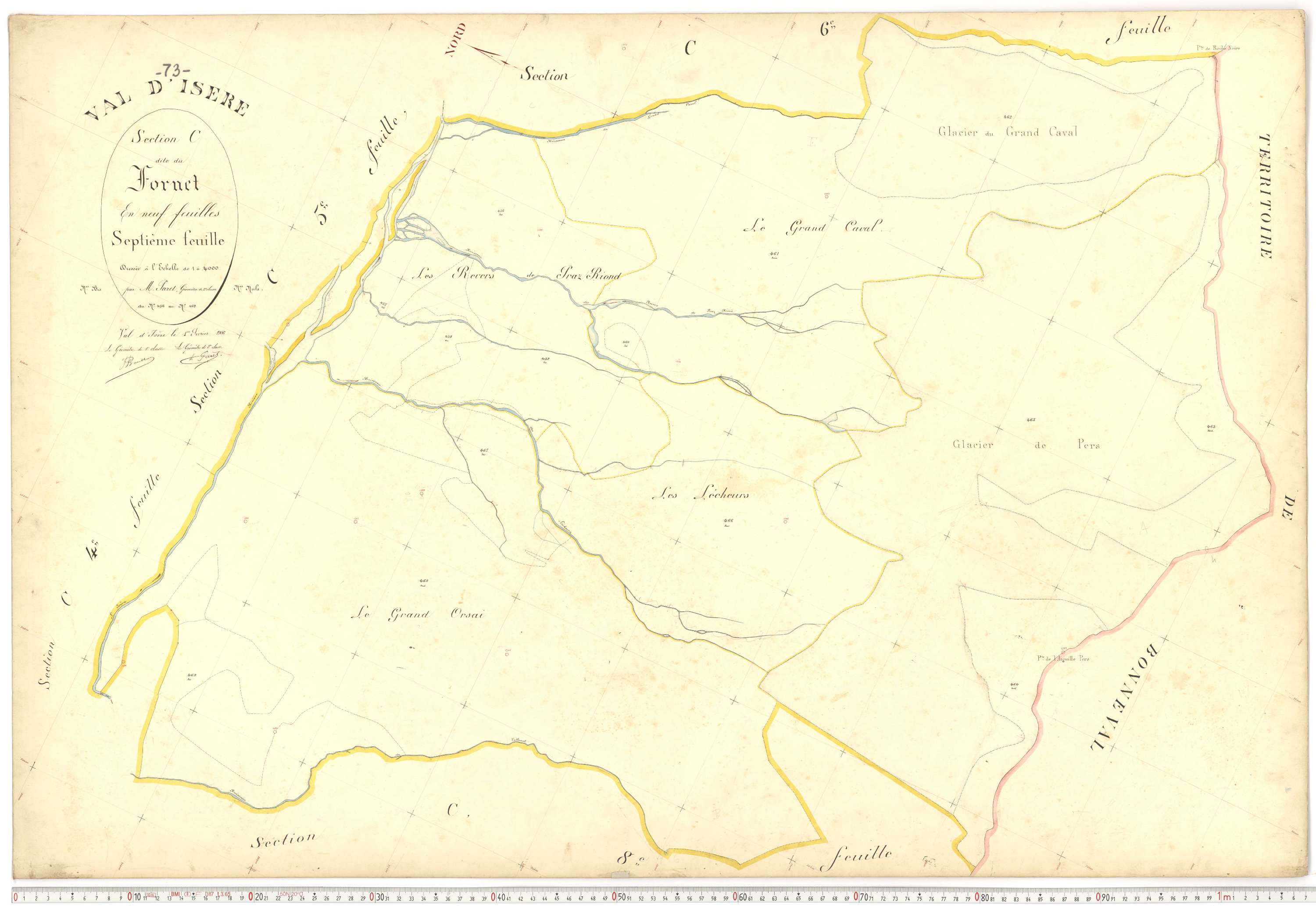 Val-d'Isère - Plans cadastraux du premier cadastre français.