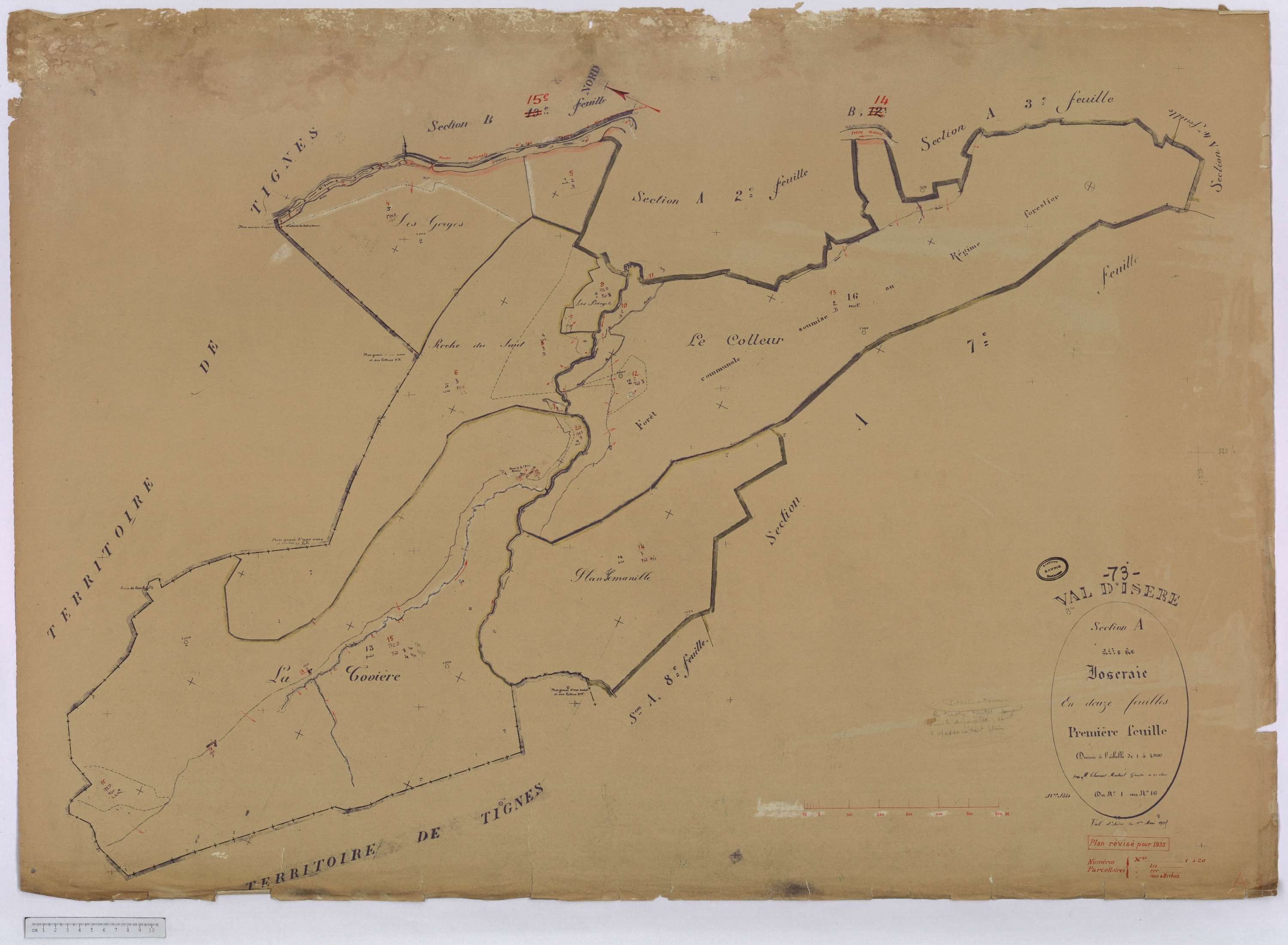 Val-d'Isère - Cadastre rénové (1935).