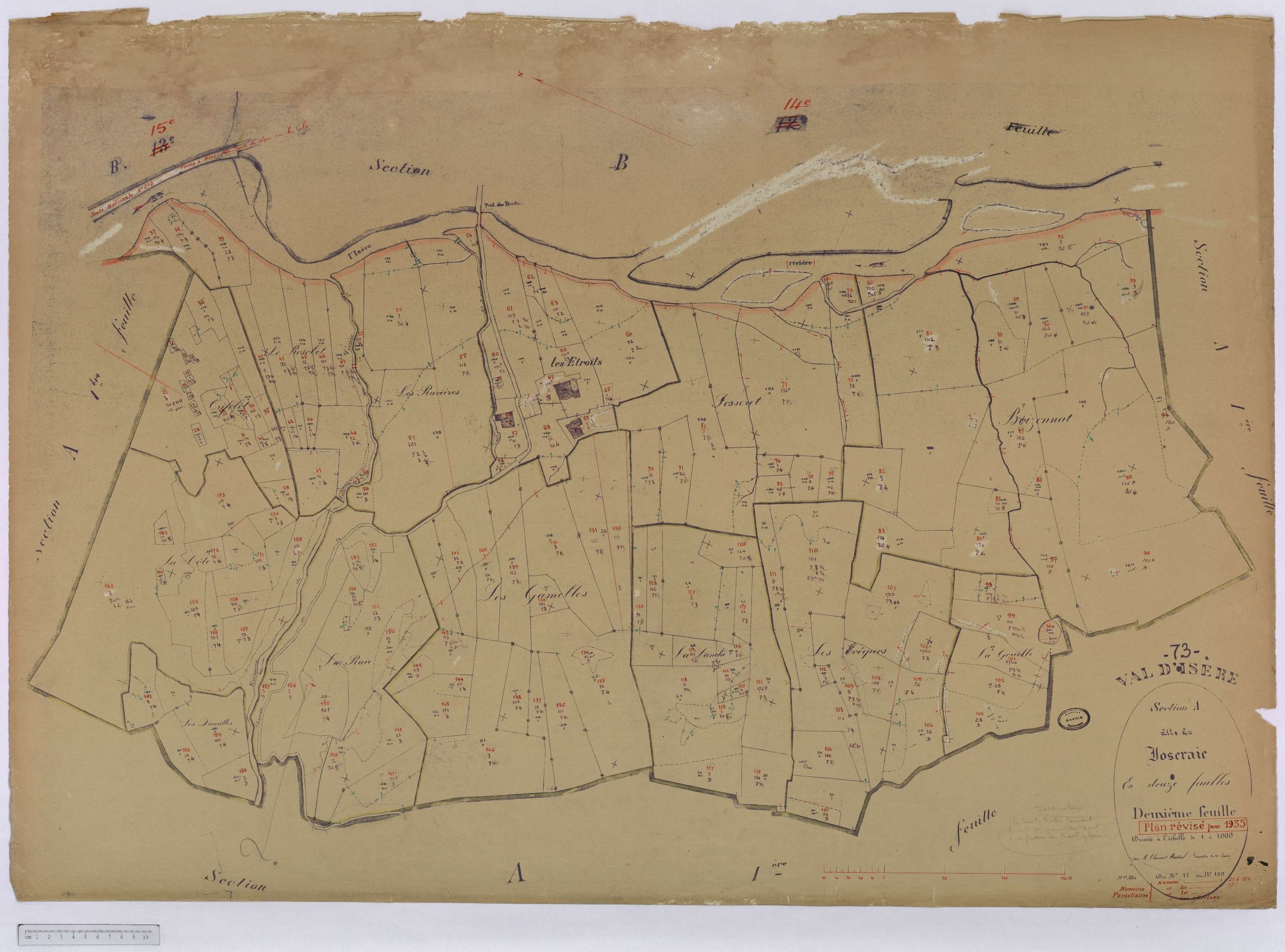 Val-d'Isère - Cadastre rénové (1935).