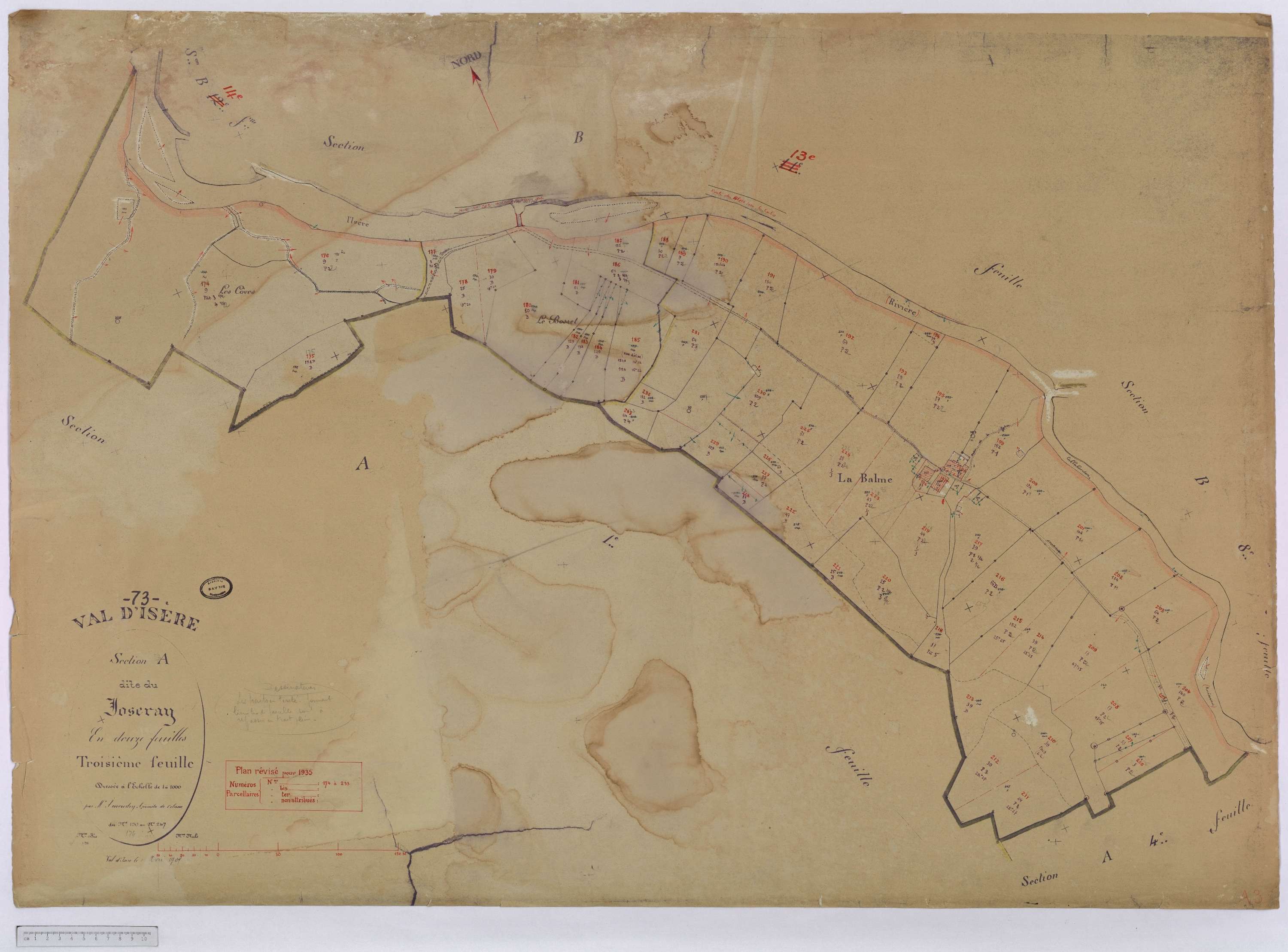 Val-d'Isère - Cadastre rénové (1935).