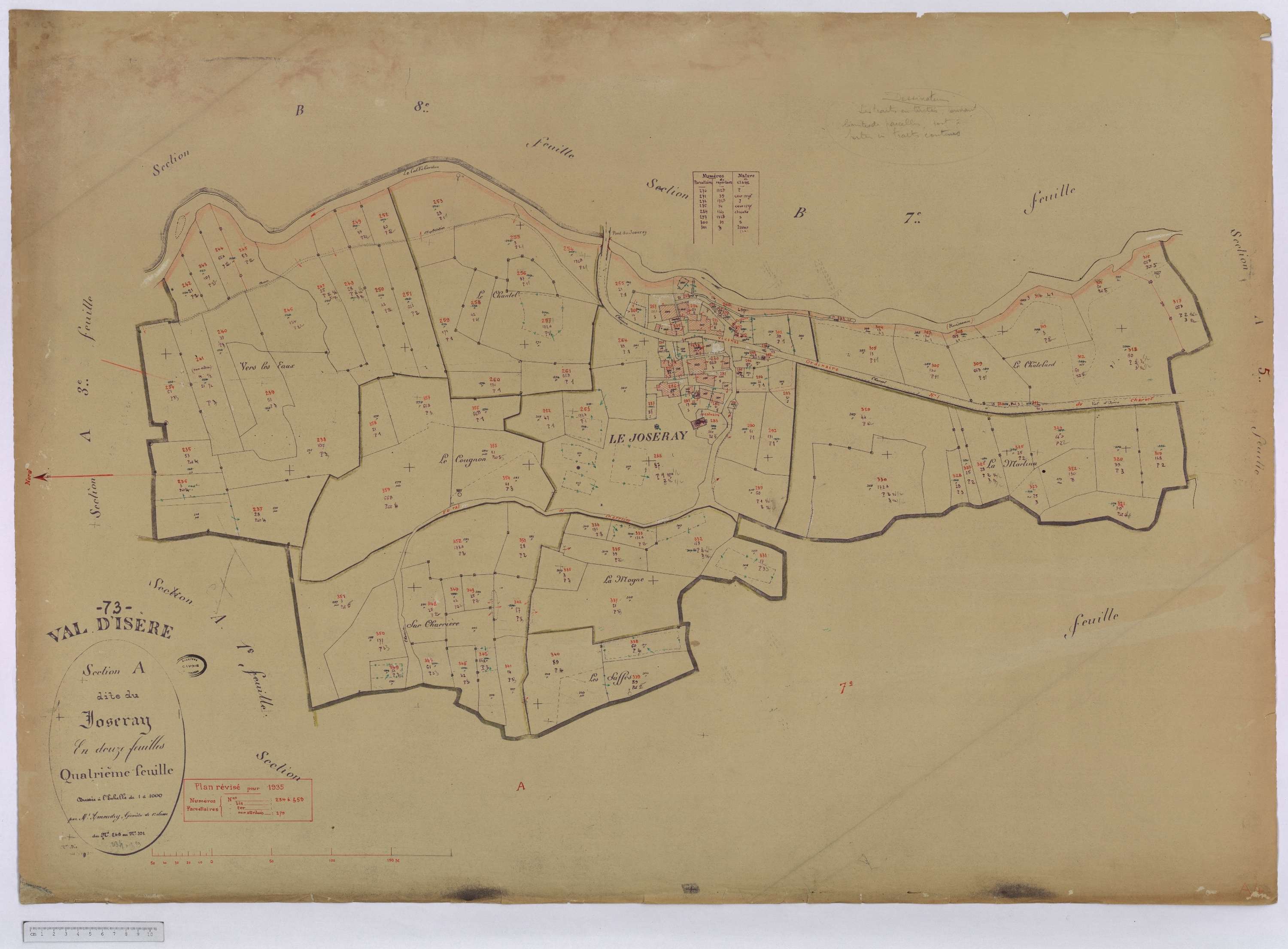 Val-d'Isère - Cadastre rénové (1935).