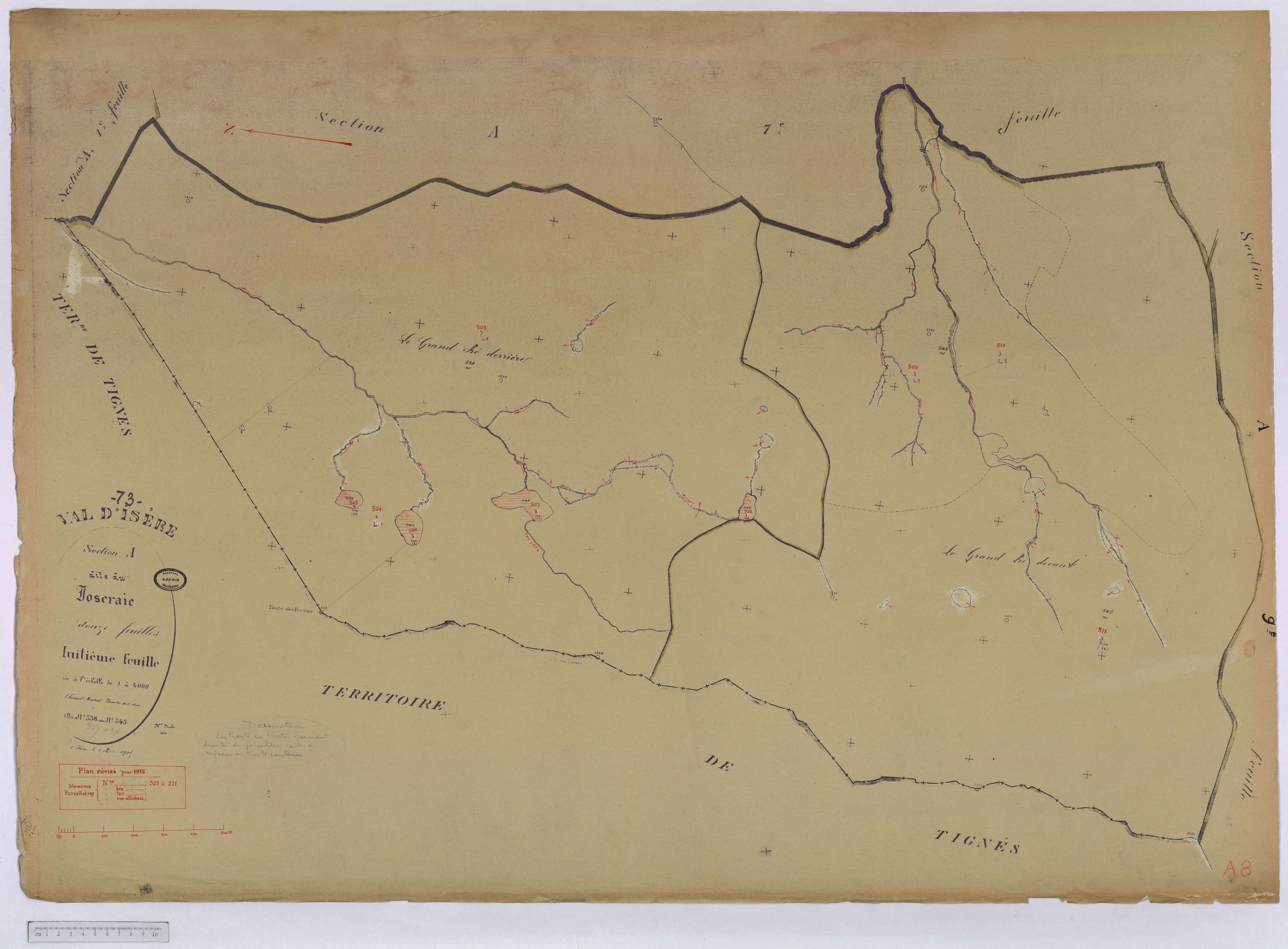 Val-d'Isère - Cadastre rénové (1935).