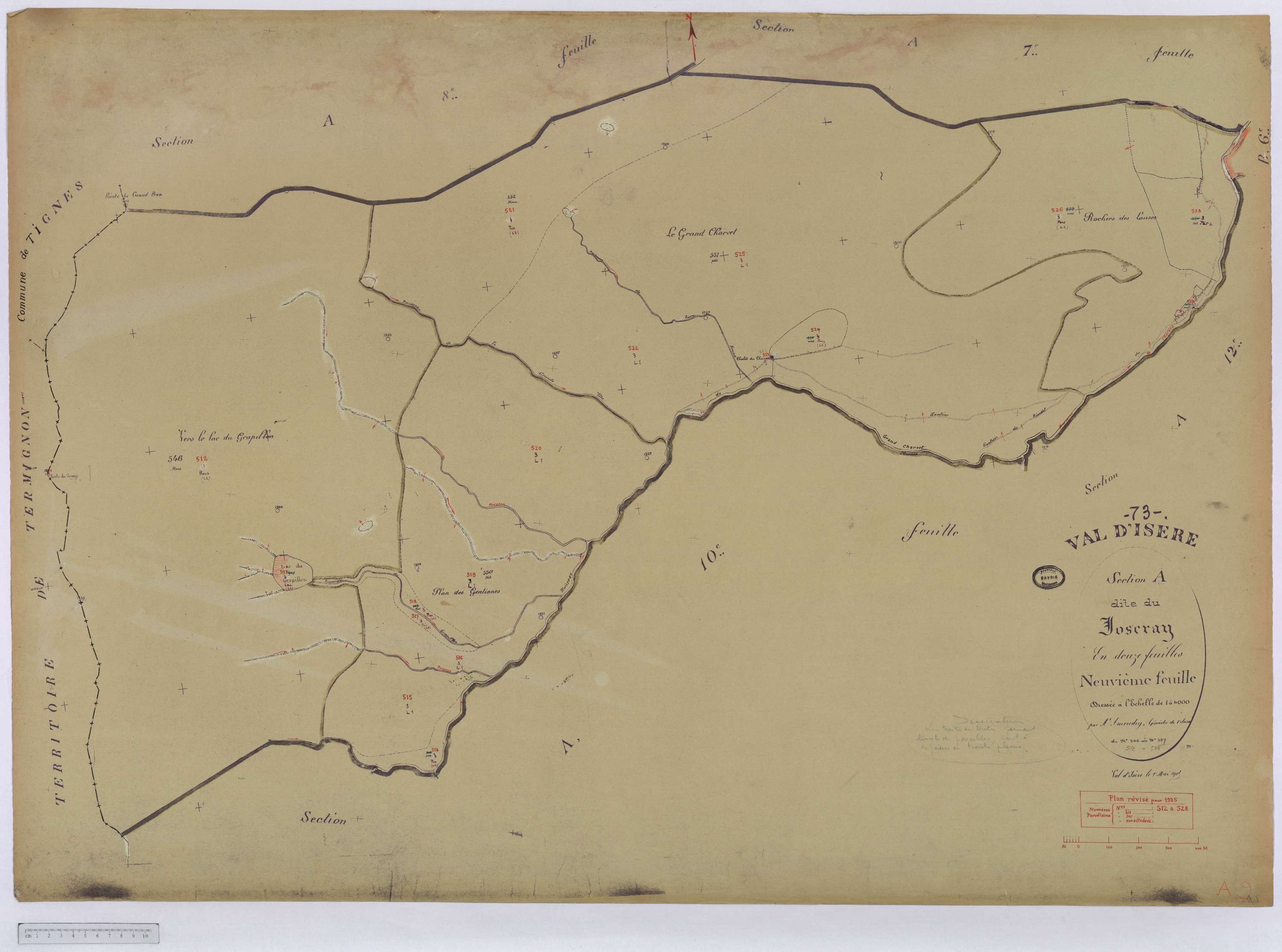 Val-d'Isère - Cadastre rénové (1935).