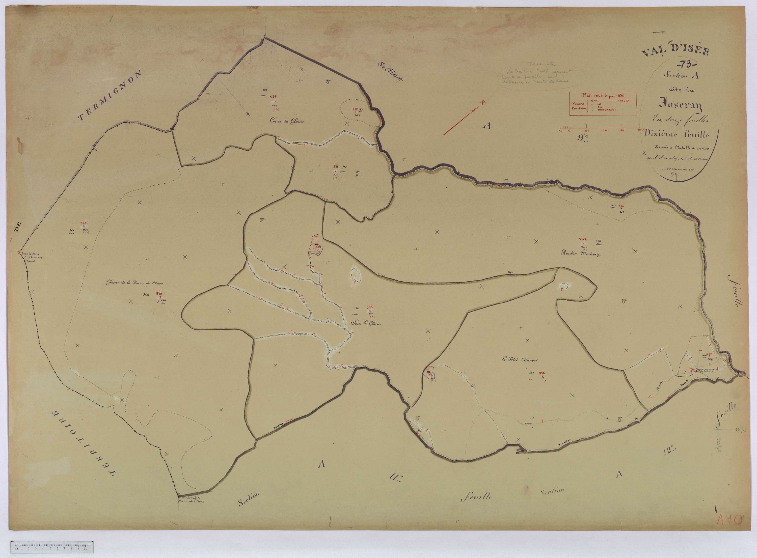 Val-d'Isère - Cadastre rénové (1935).