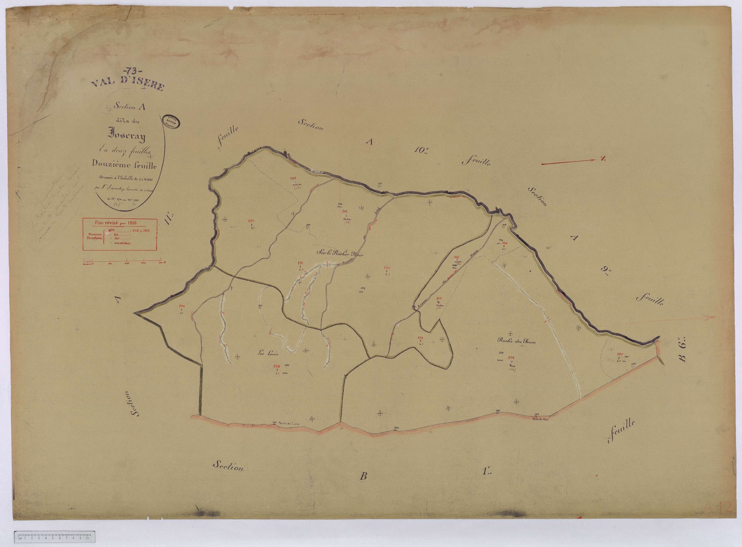 Val-d'Isère - Cadastre rénové (1935).