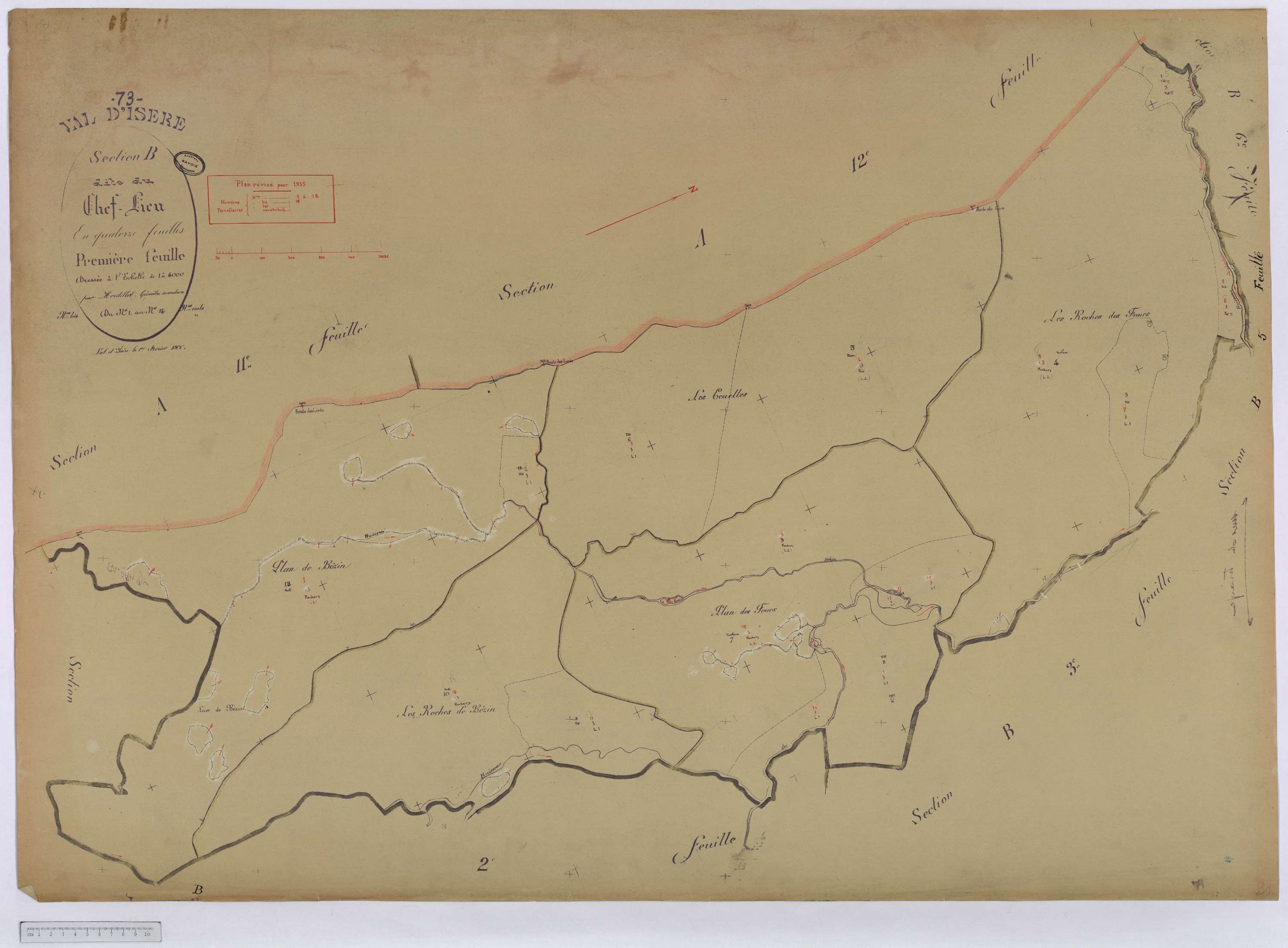 Val-d'Isère - Cadastre rénové (1935).
