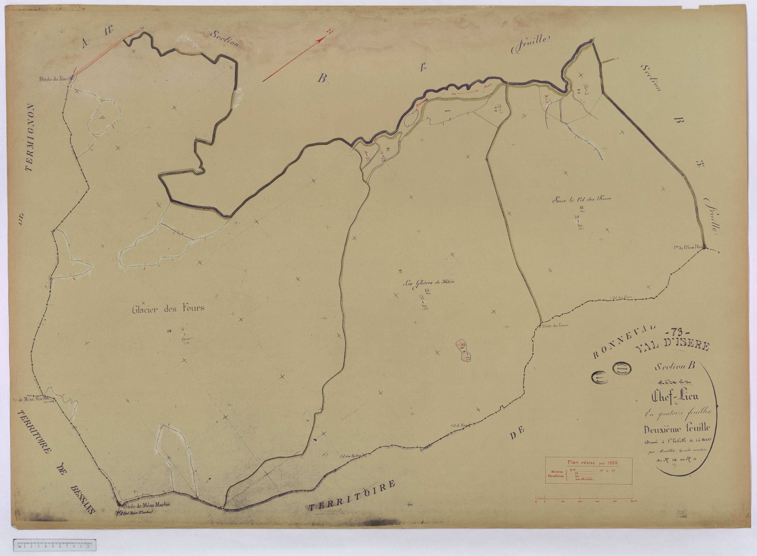 Val-d'Isère - Cadastre rénové (1935).