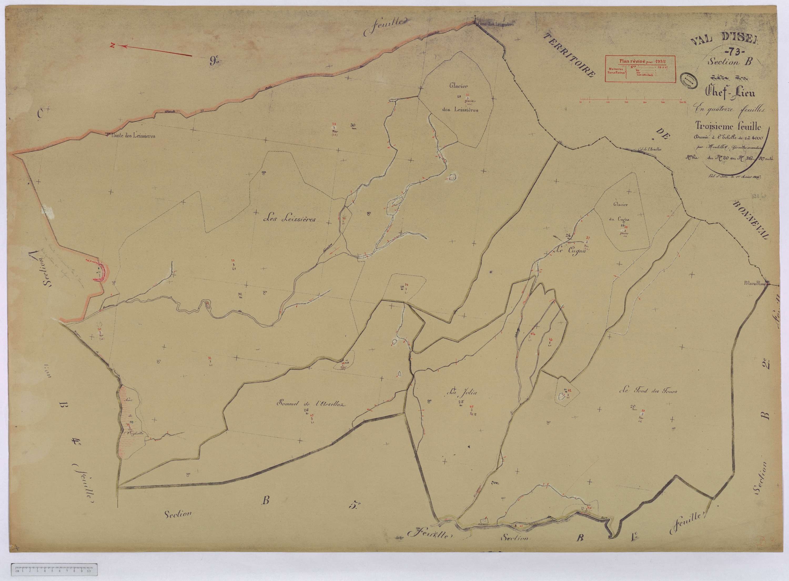 Val-d'Isère - Cadastre rénové (1935).