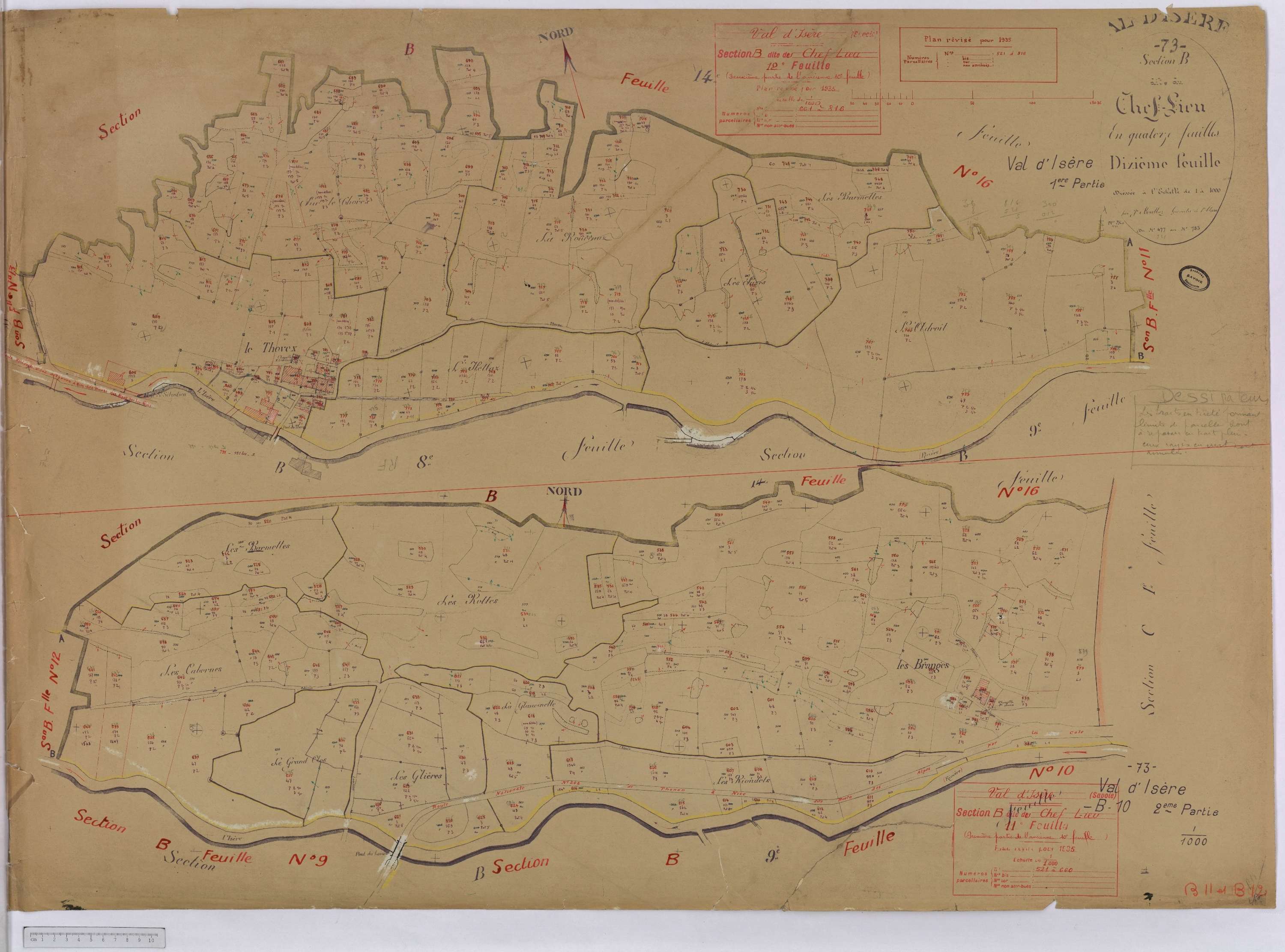 Val-d'Isère - Cadastre rénové (1935).