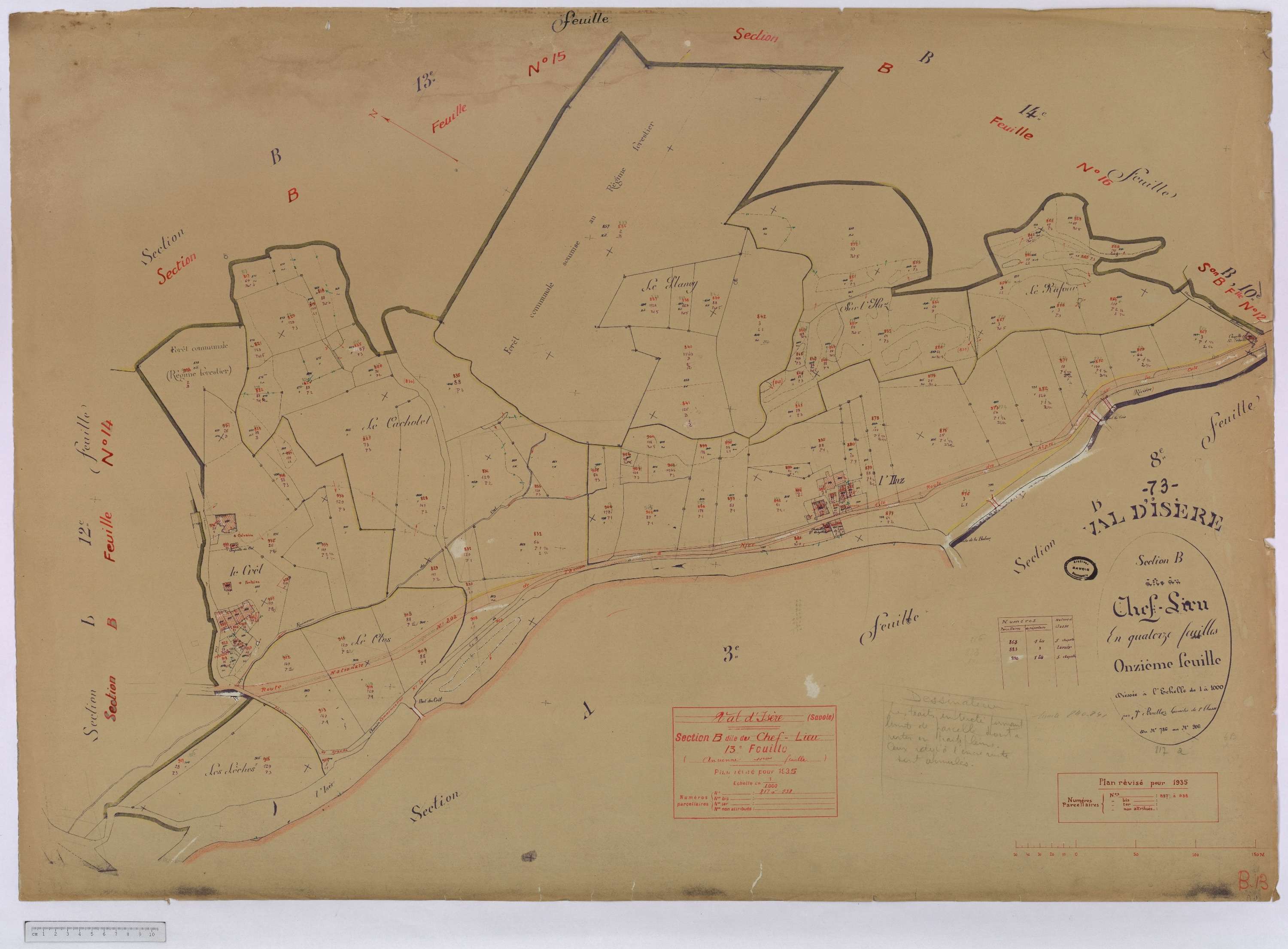Val-d'Isère - Cadastre rénové (1935).