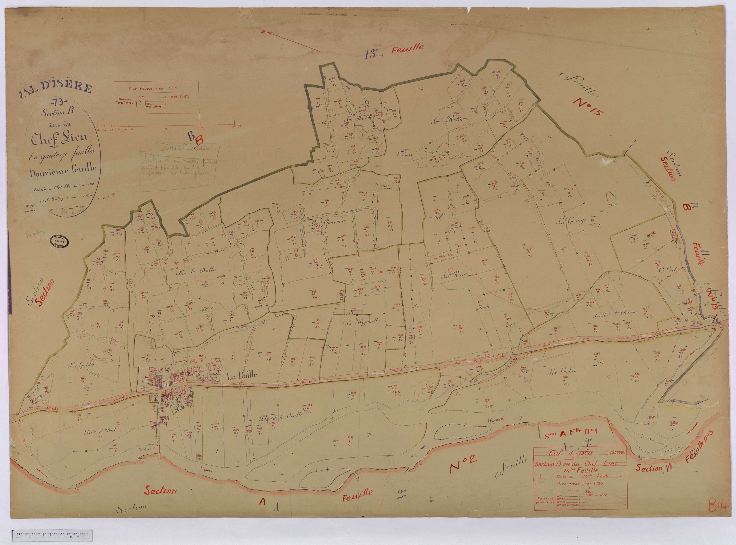 Val-d'Isère - Cadastre rénové (1935).