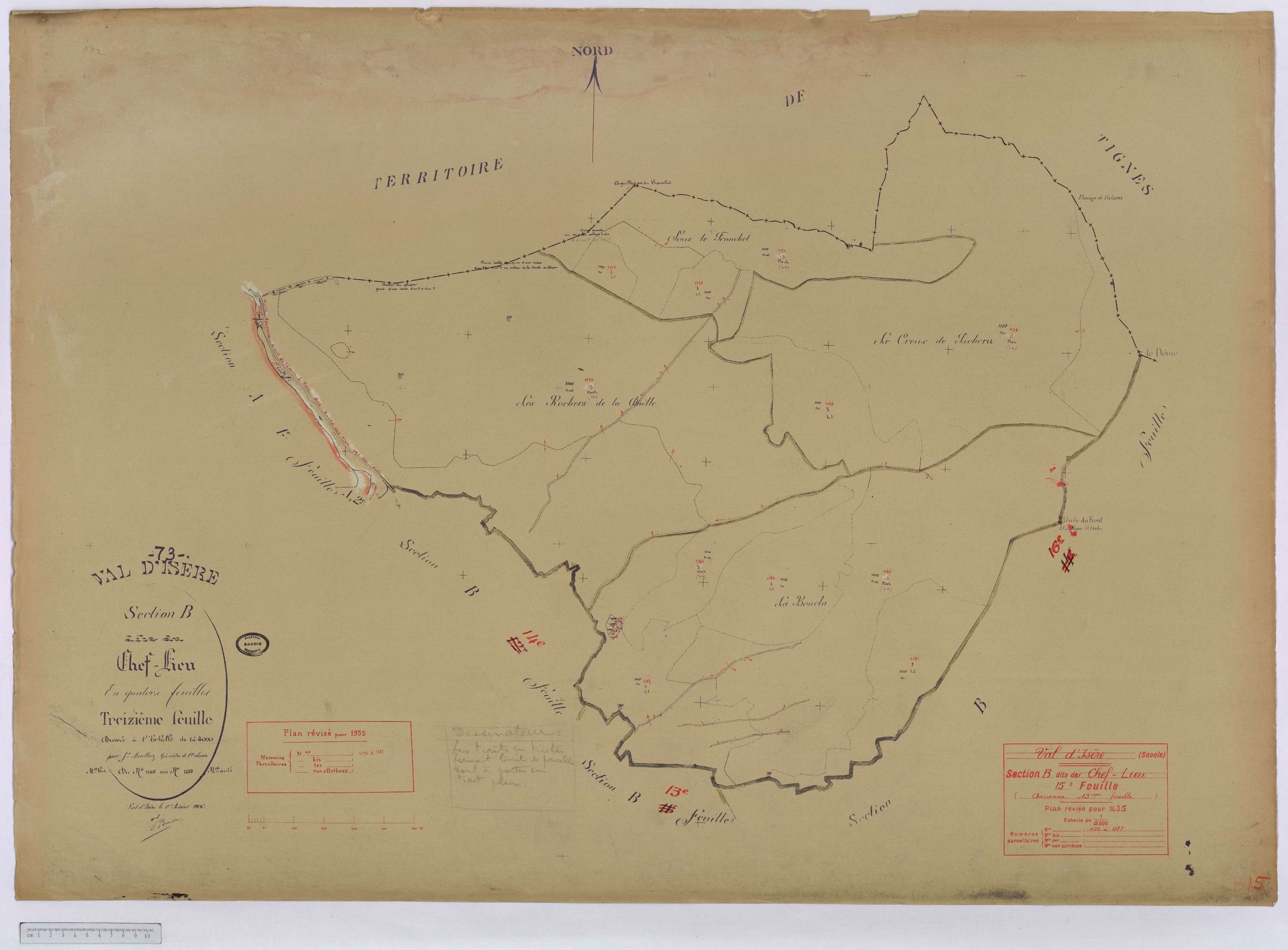 Val-d'Isère - Cadastre rénové (1935).