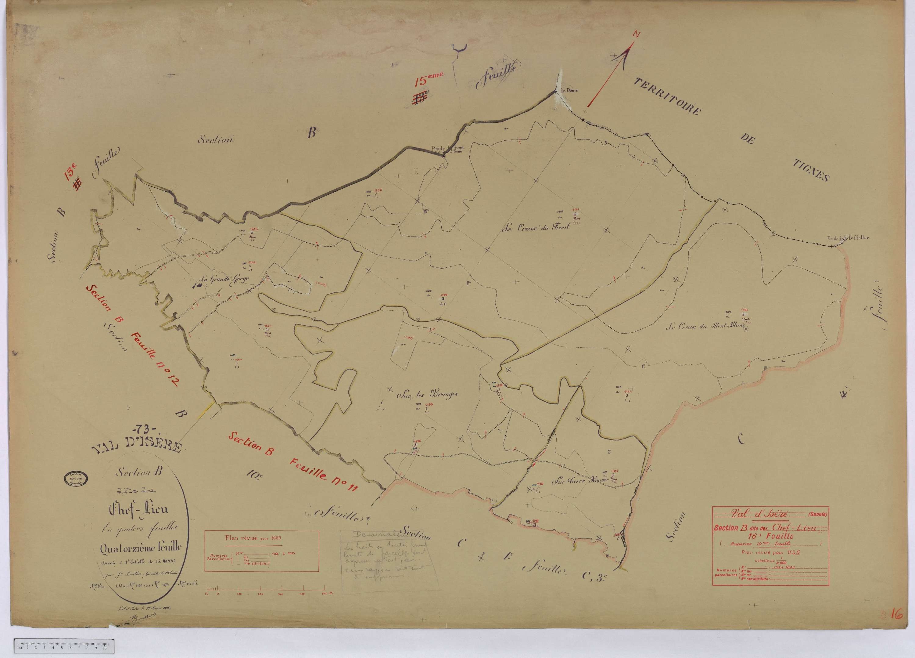 Val-d'Isère - Cadastre rénové (1935).