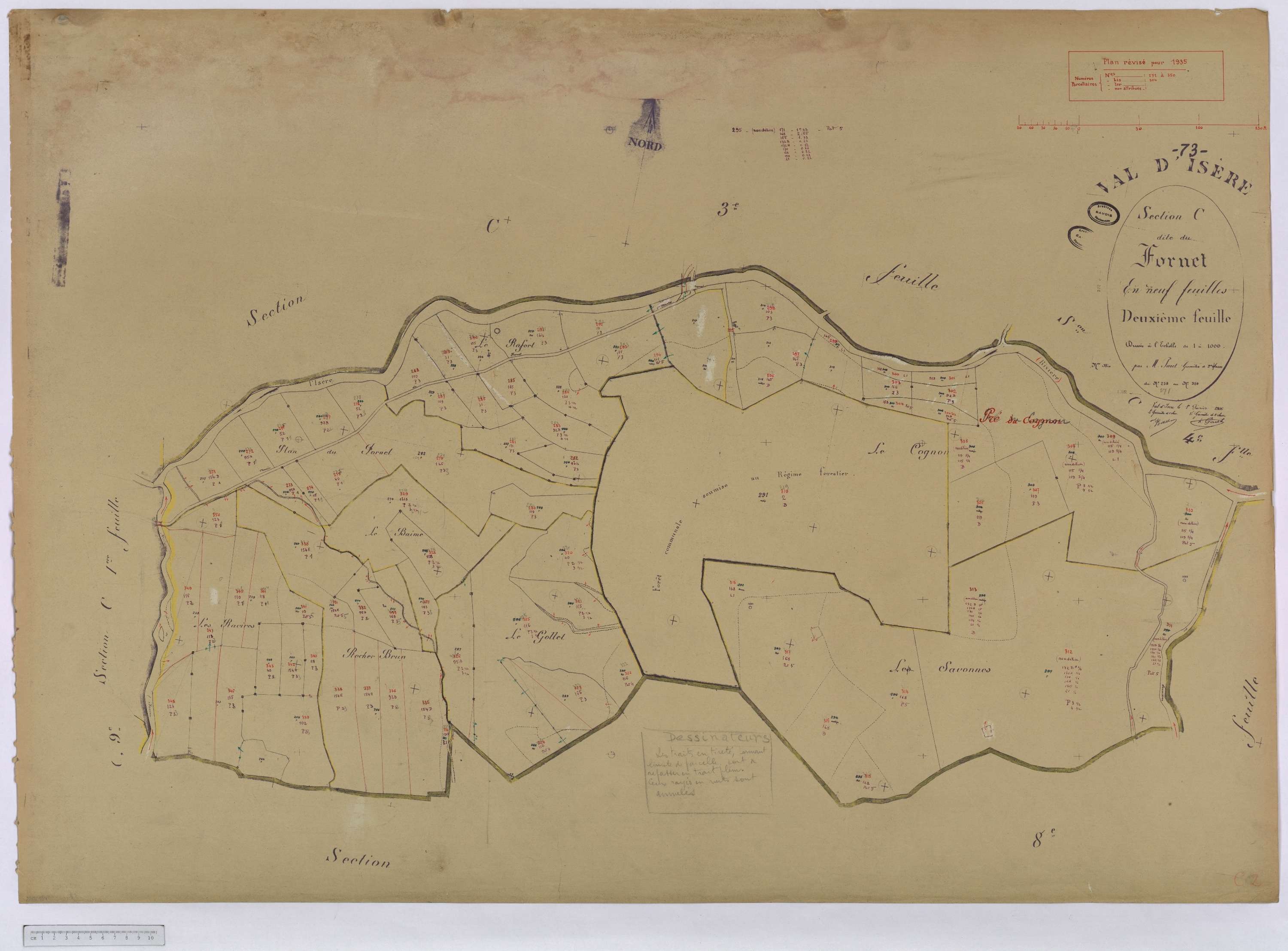 Val-d'Isère - Cadastre rénové (1935).