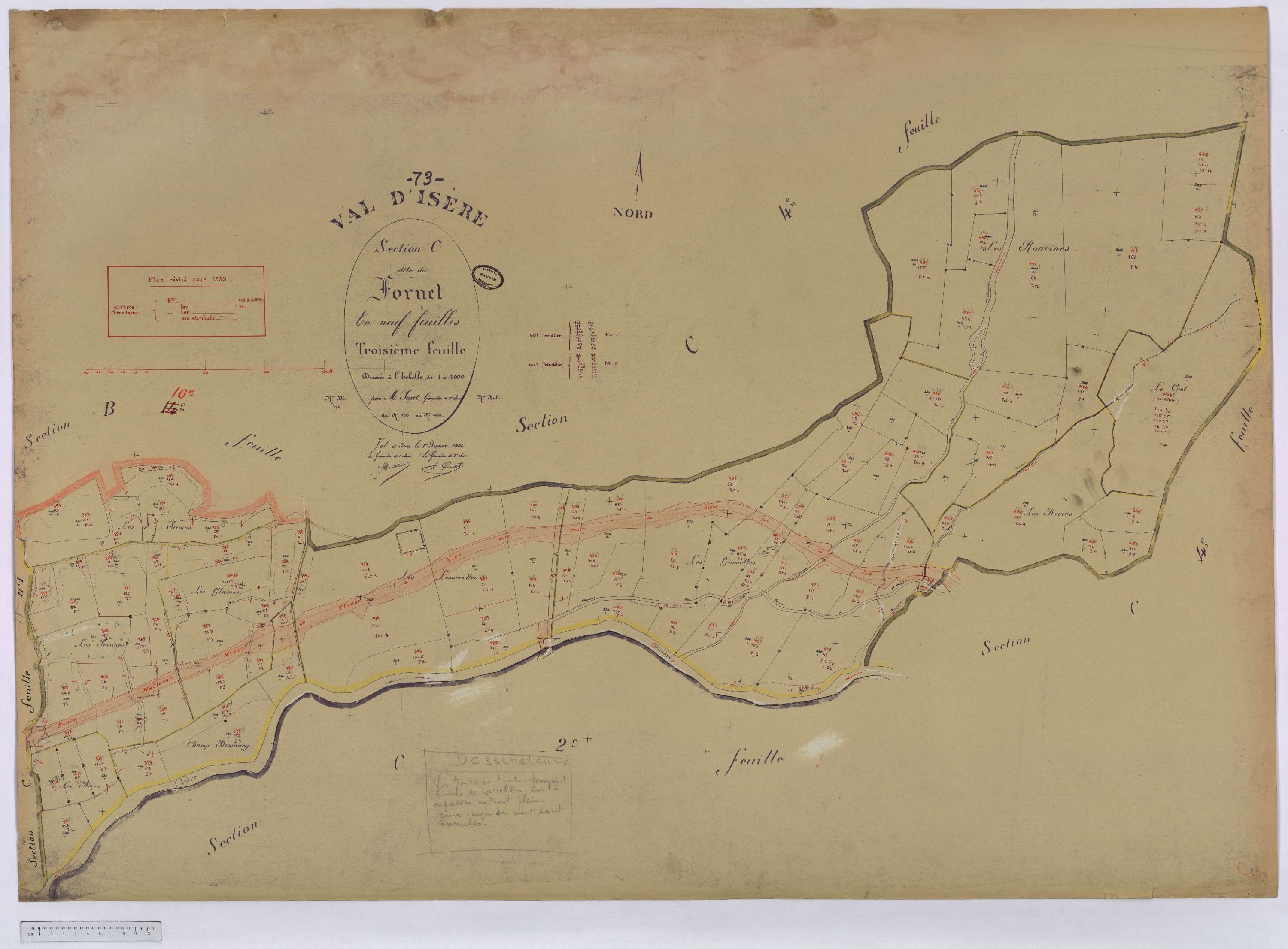 Val-d'Isère - Cadastre rénové (1935).