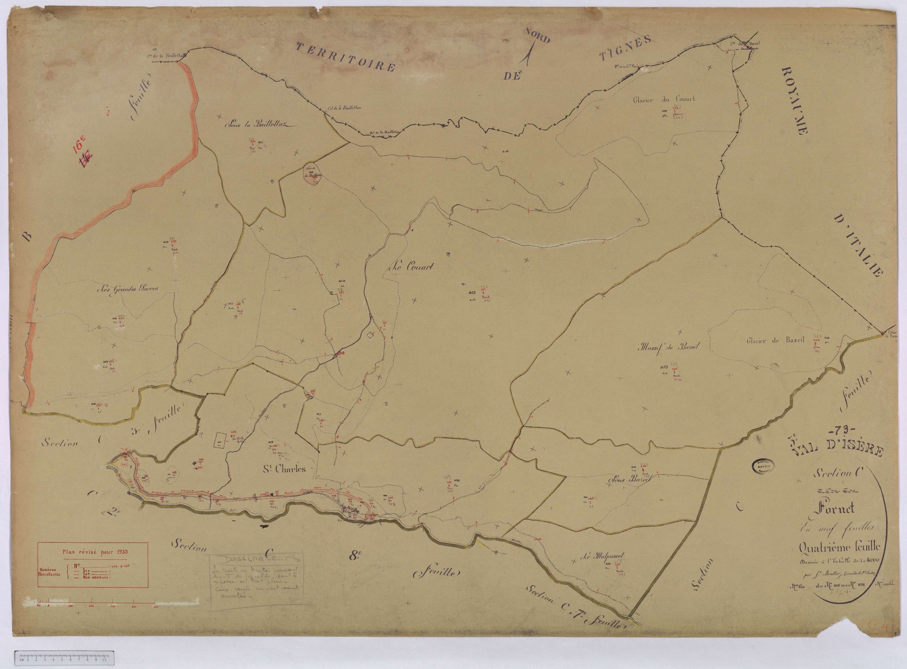 Val-d'Isère - Cadastre rénové (1935).
