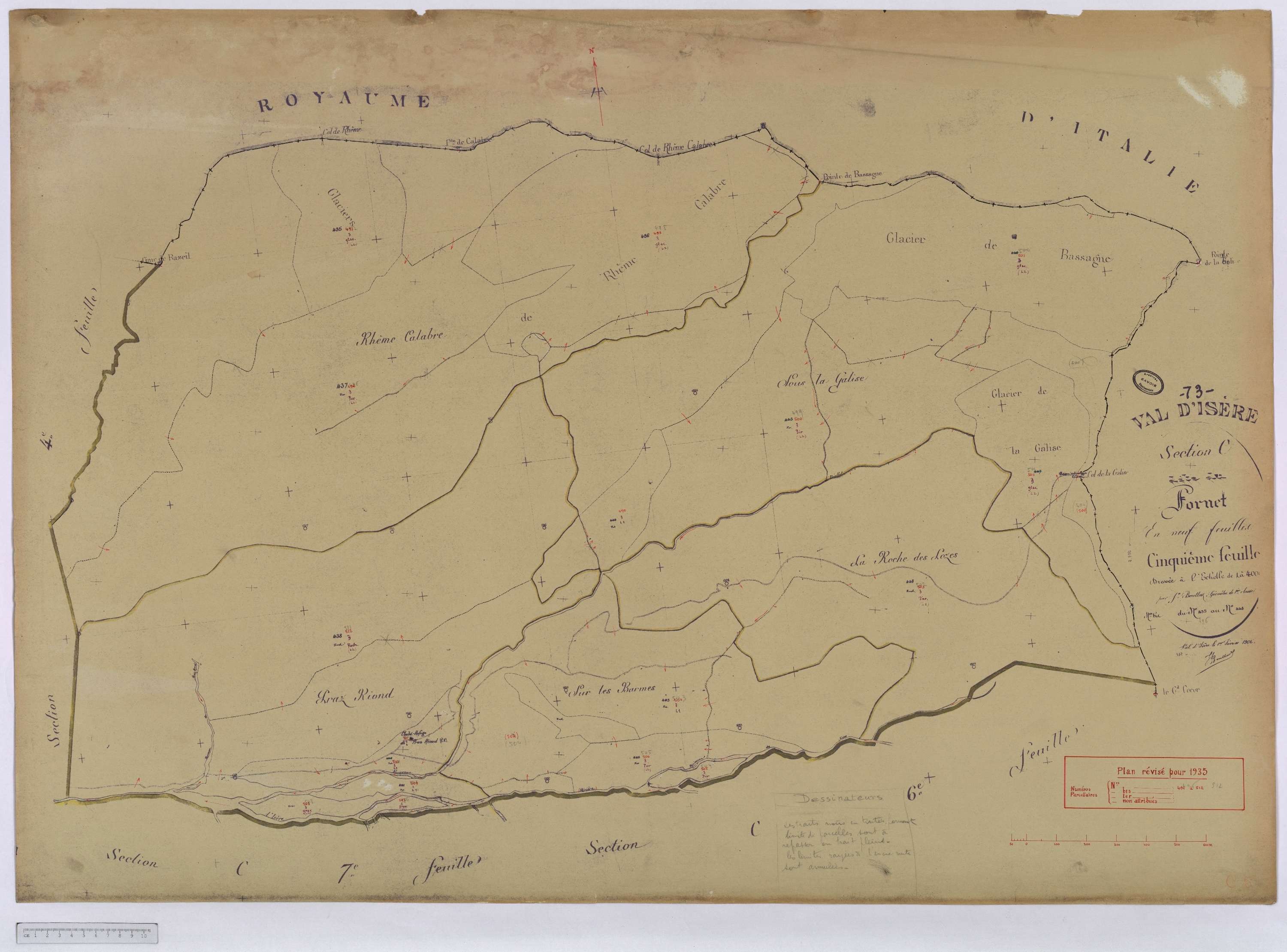 Val-d'Isère - Cadastre rénové (1935).