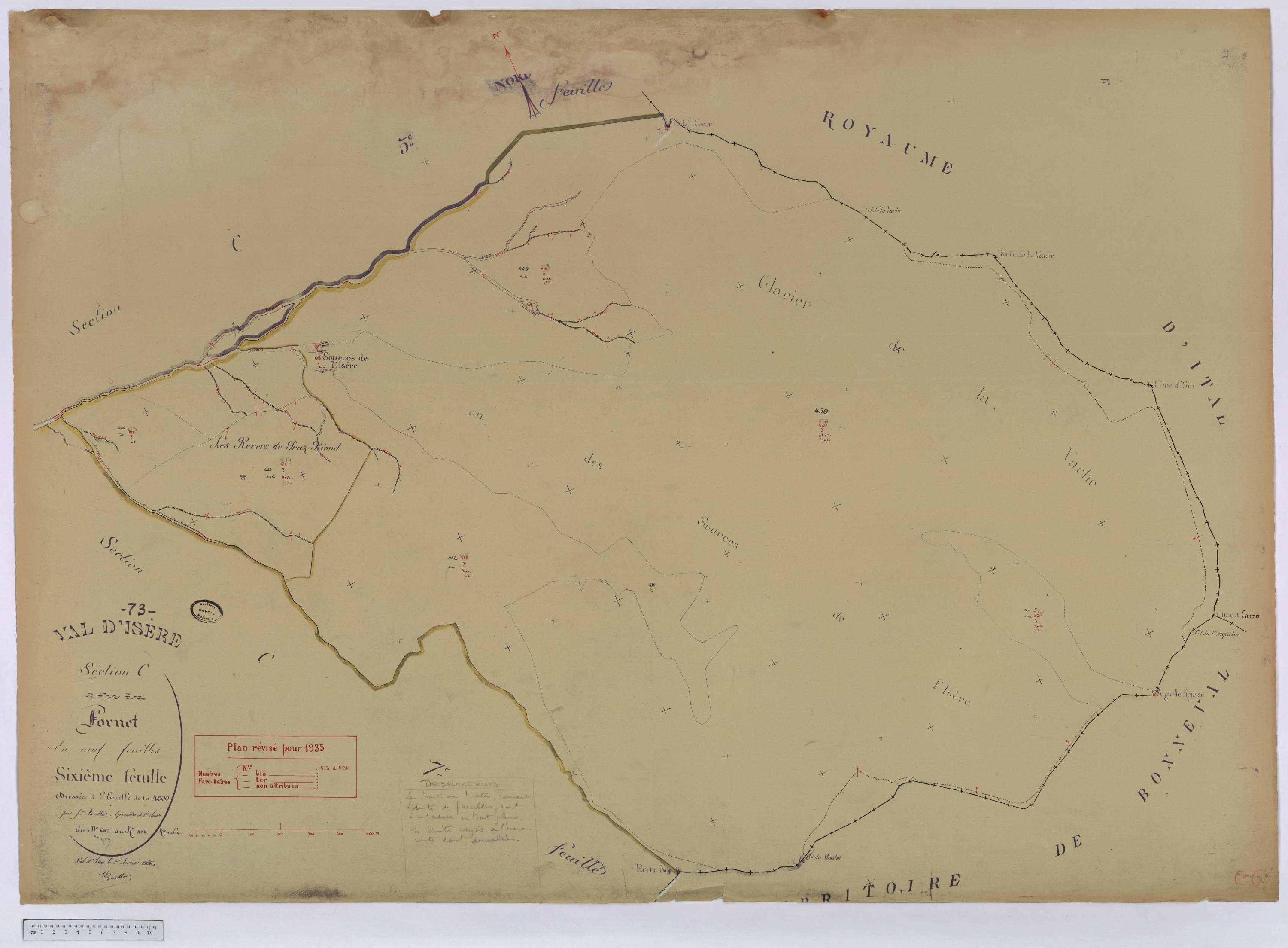 Val-d'Isère - Cadastre rénové (1935).