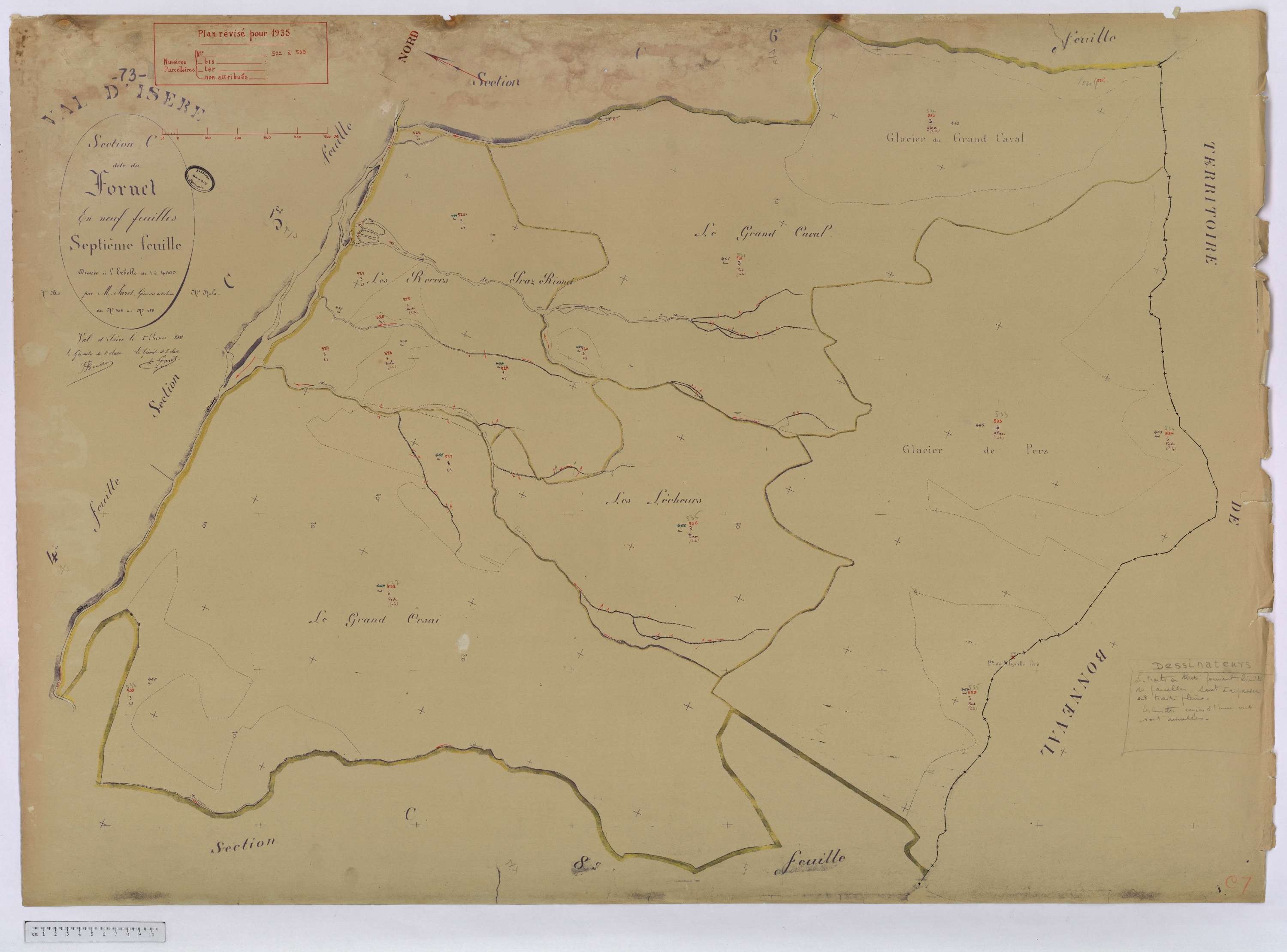 Val-d'Isère - Cadastre rénové (1935).
