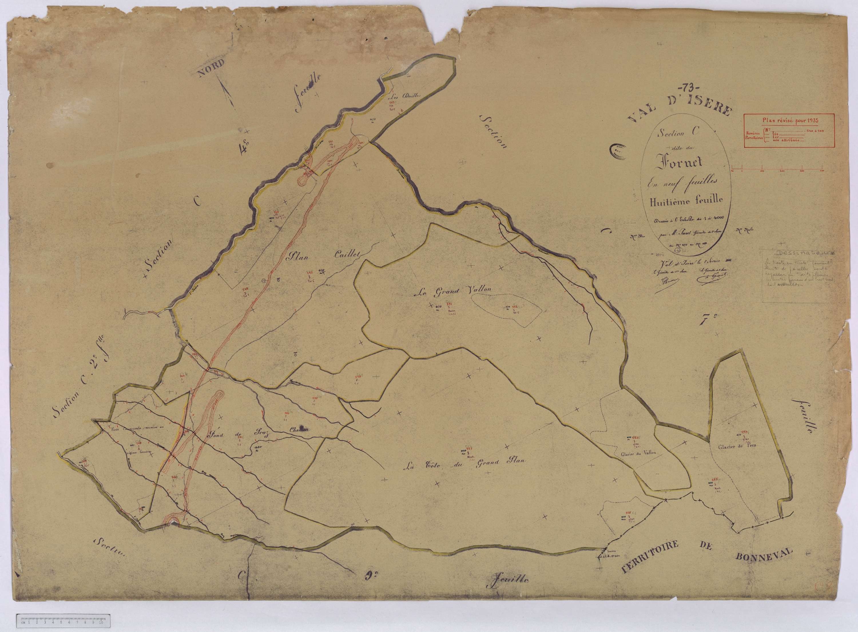 Val-d'Isère - Cadastre rénové (1935).