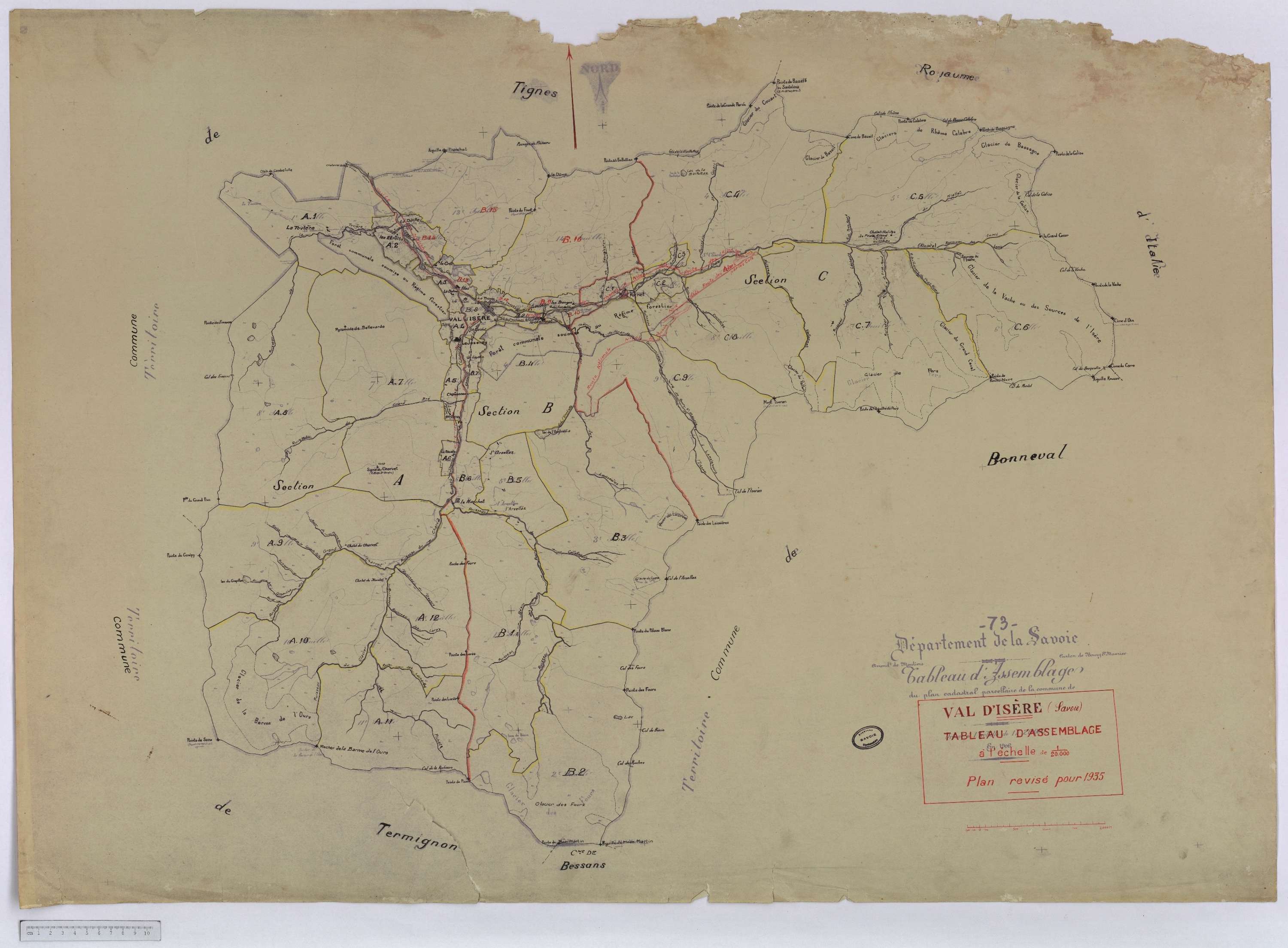 Val-d'Isère - Cadastre rénové (1935).