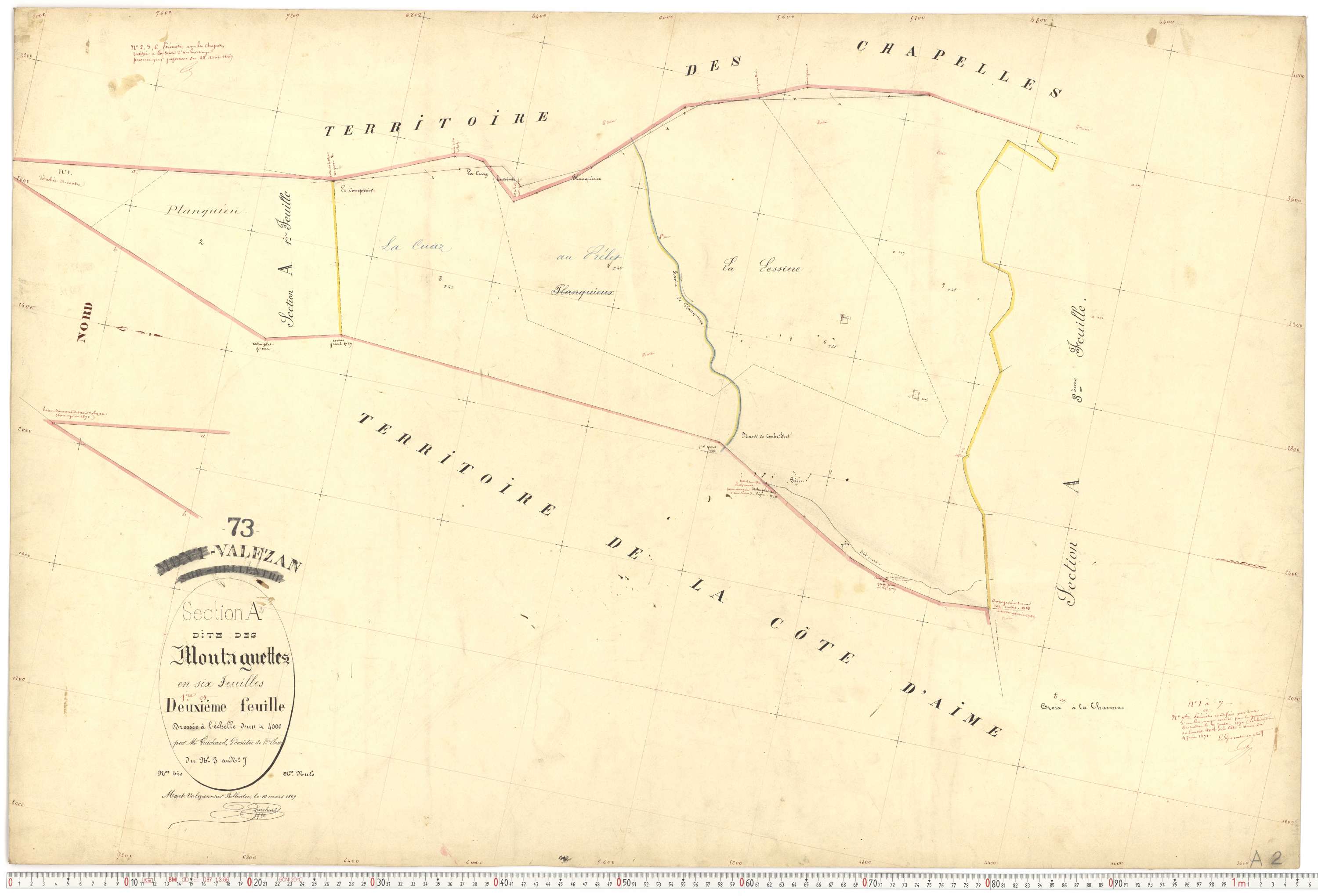 Valezan - Plans cadastraux du premier cadastre français.